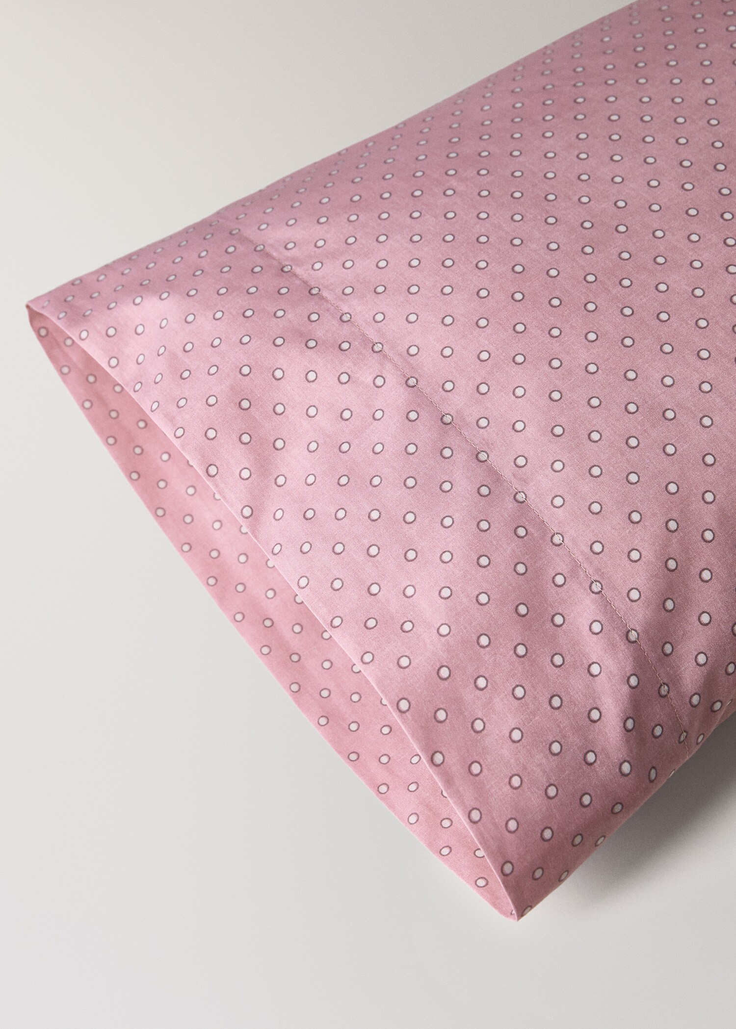 Reversible cotton polka dot children's pillowcase 45x110 cm - Details of the article 1