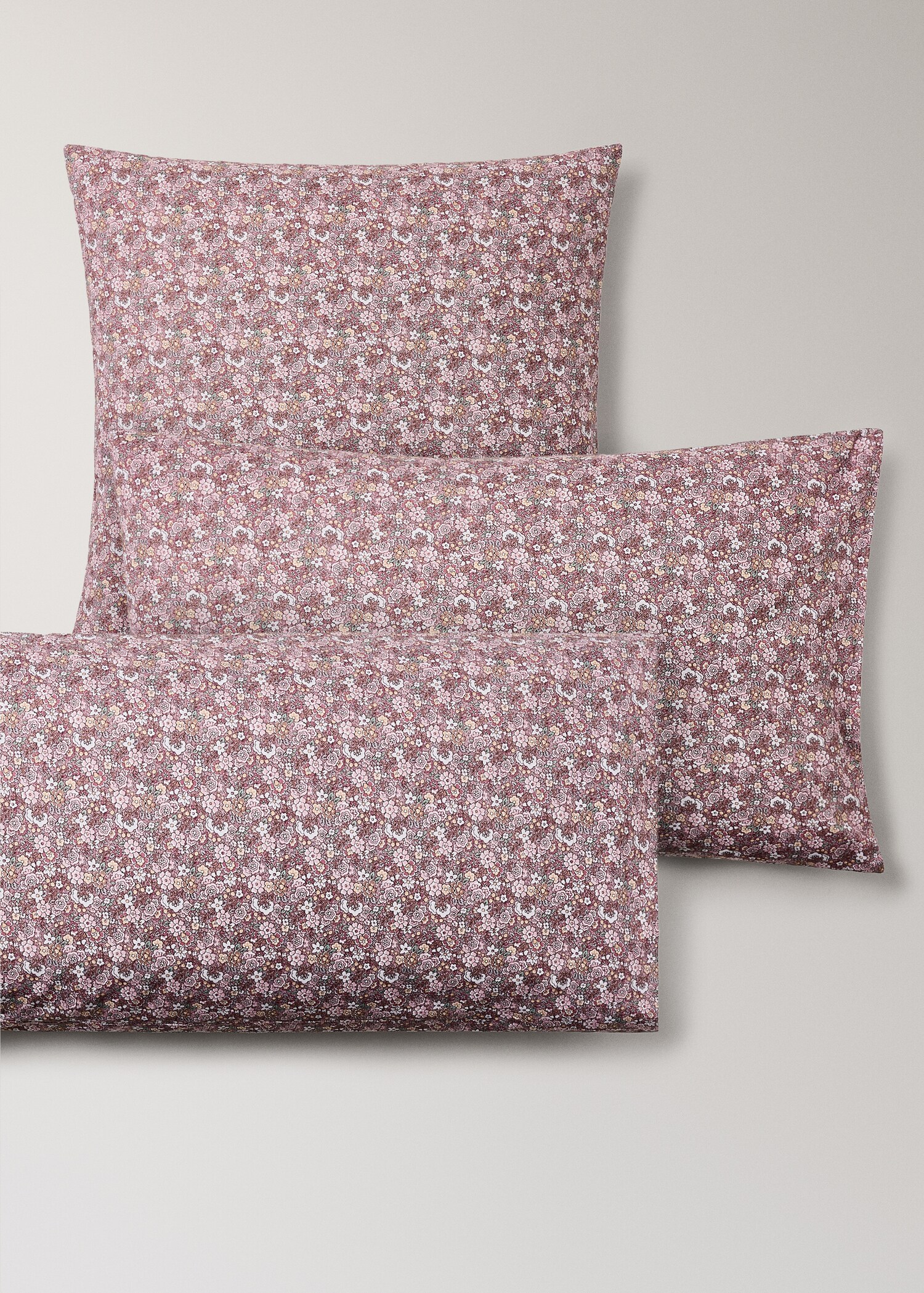 Small floral print cotton percale pillowcase 50x75 - Details of the article 4