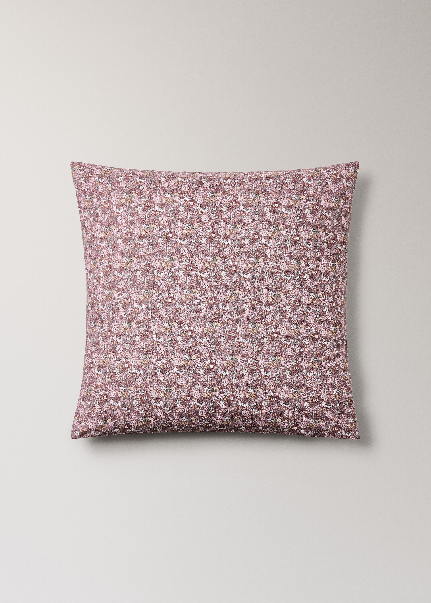 Kissenbezug aus Baumwollperkal mit kleinem Blumenmuster 60x60 cm - Artikel ohne Model