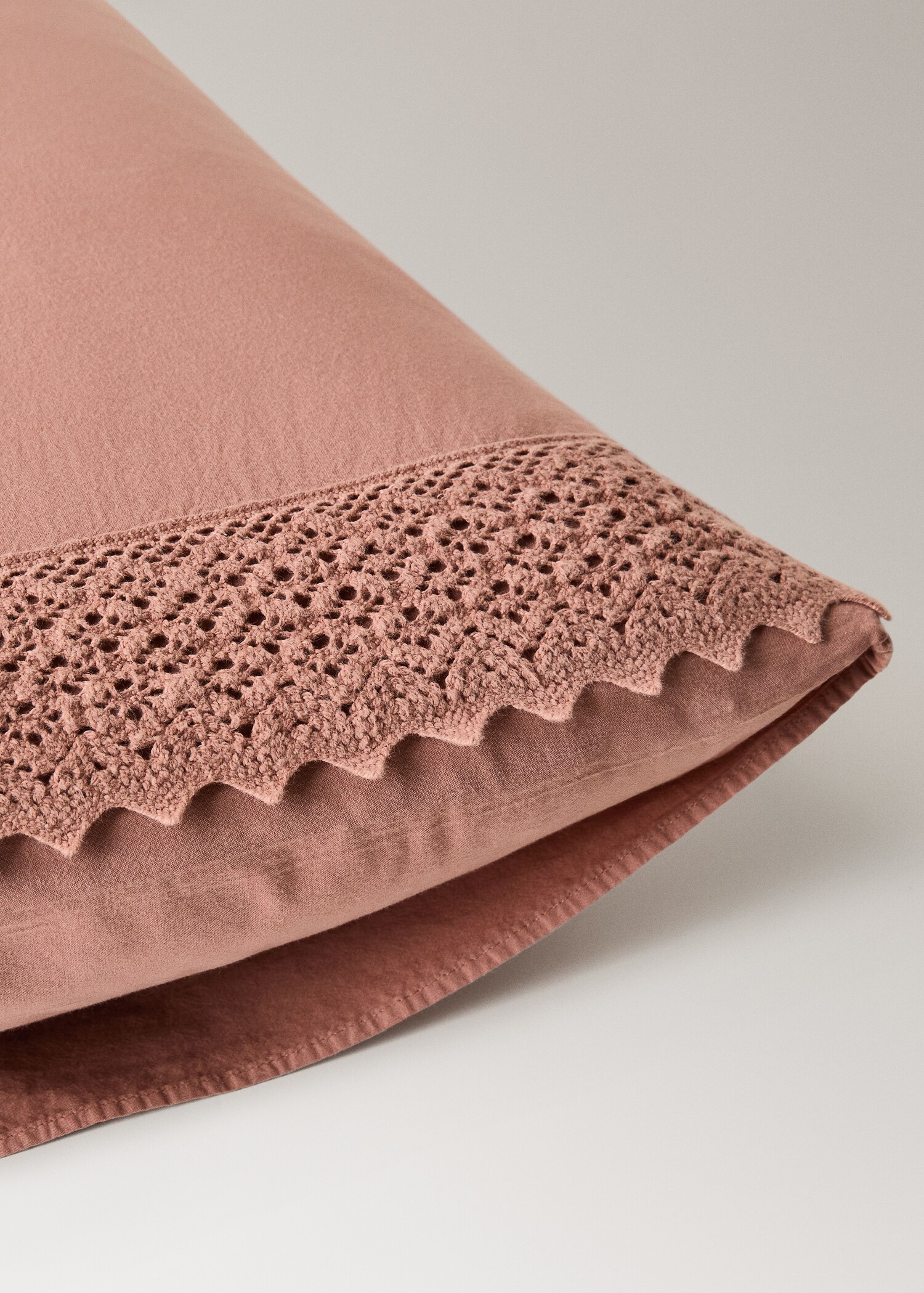 Two lace washed cotton pillow cases 50x75cm - Детальніше про товар 3