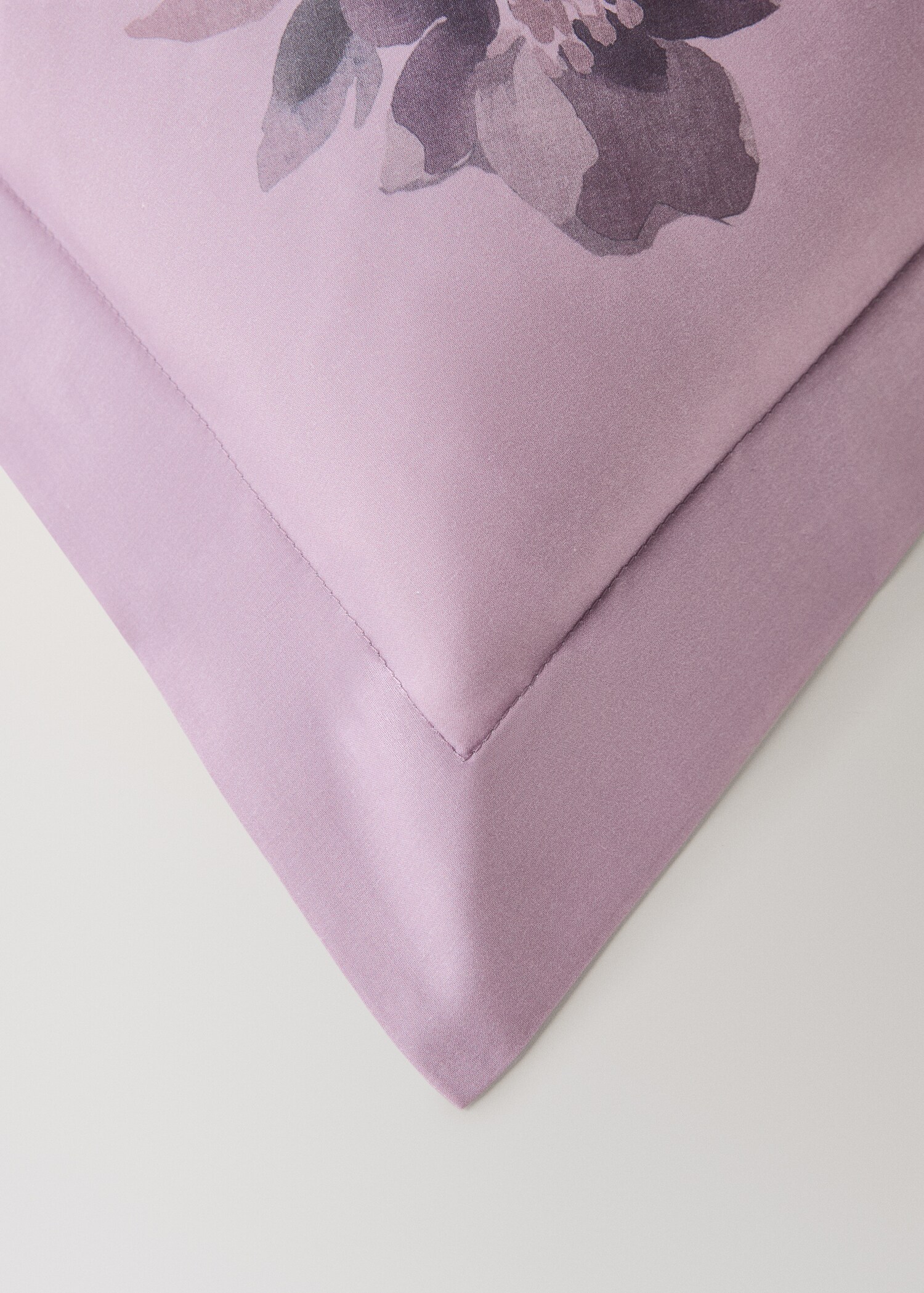 Housse de coussin en coton percale imprimé fleur aquarelle 60x60 cm - Détail de l'article 3