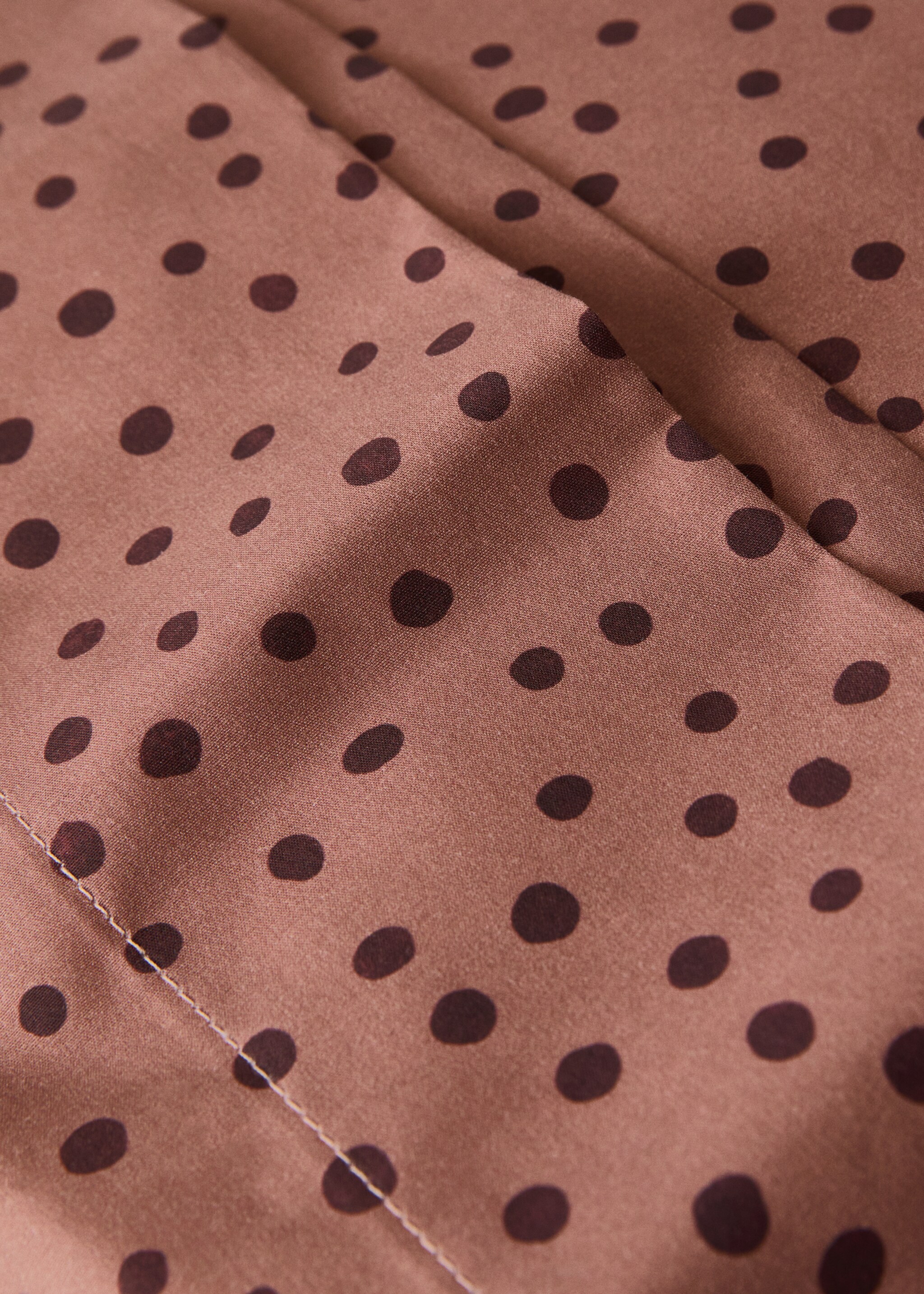 200 thread count cotton percale pillowcase with polka dot print 45x110 cm - Details of the article 2, Burnt Orange. Ref: 17011630-00.