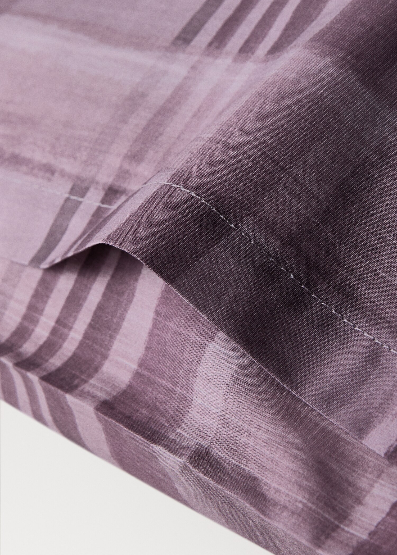 Watercolour check print percale cotton pillowcase 50x75 cm - Details of the article 2