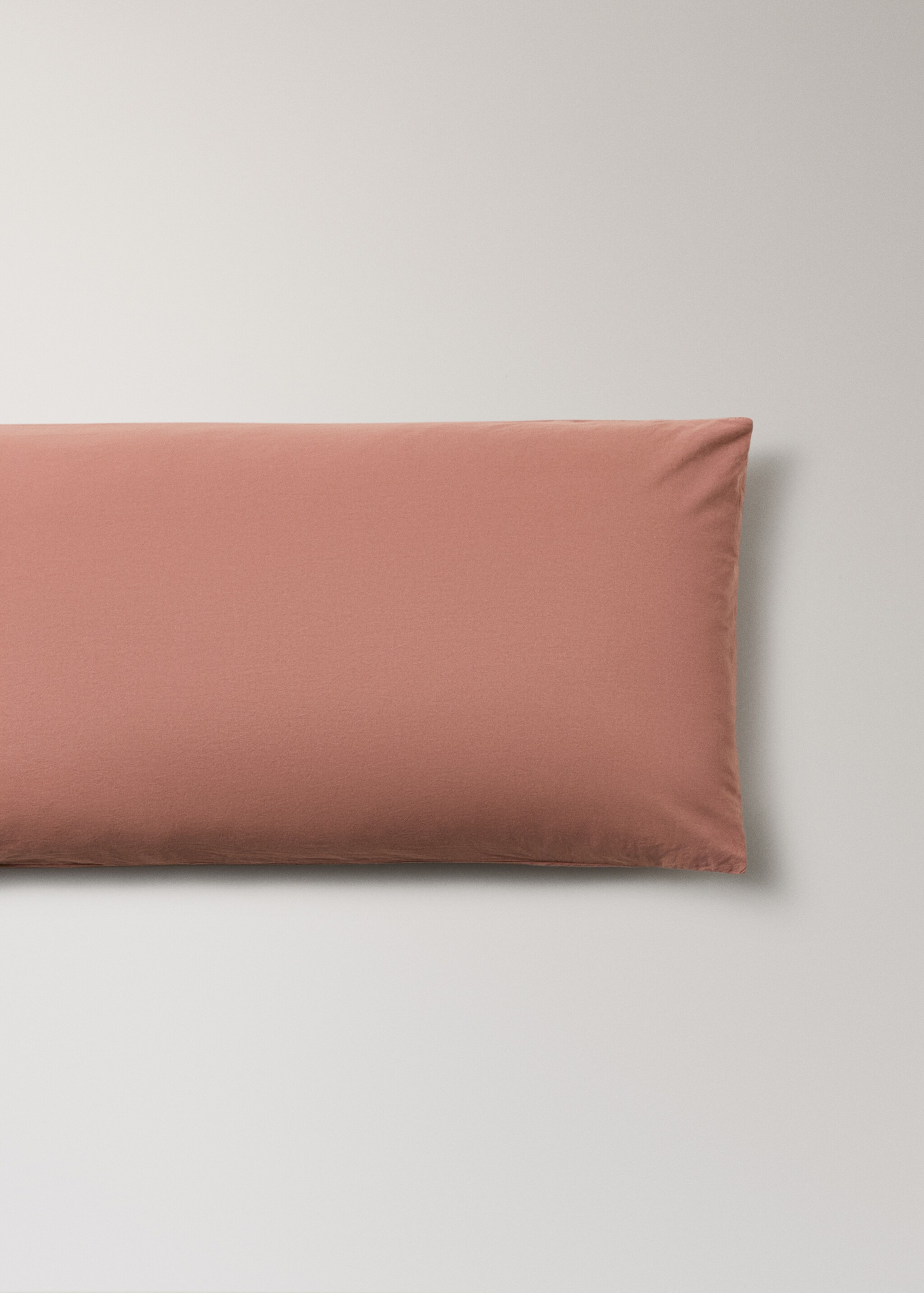 Kopfkissenbezug aus gewaschener Baumwolle mit Schleifen 45 x 110 cm - Artikel ohne Model