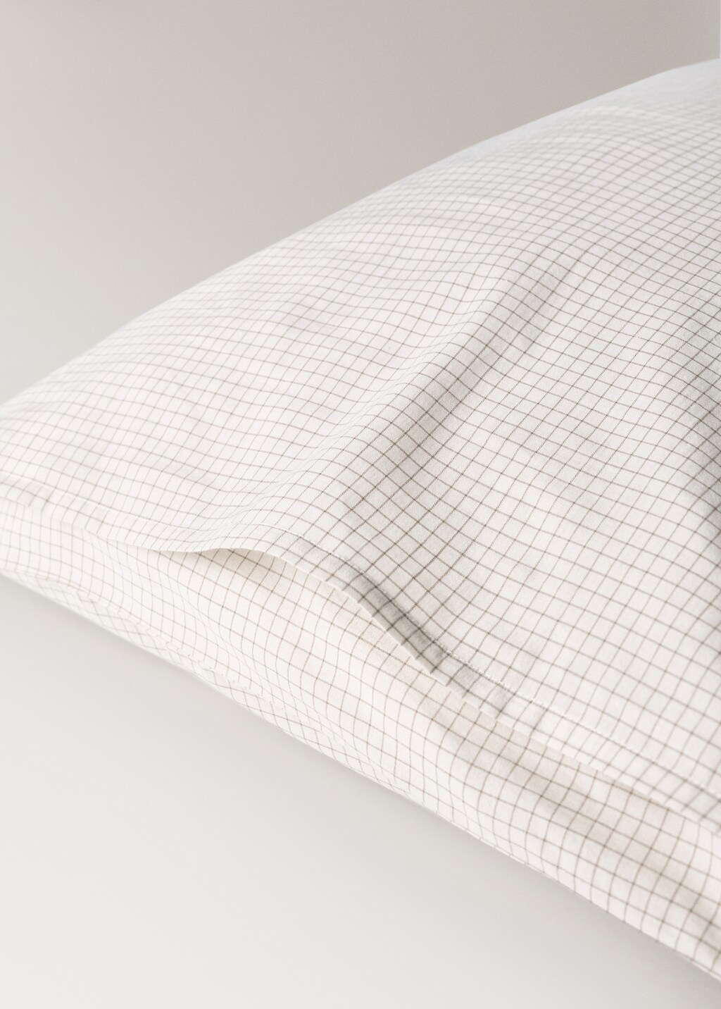 Cotton mini-check children's pillowcase 45x110cm