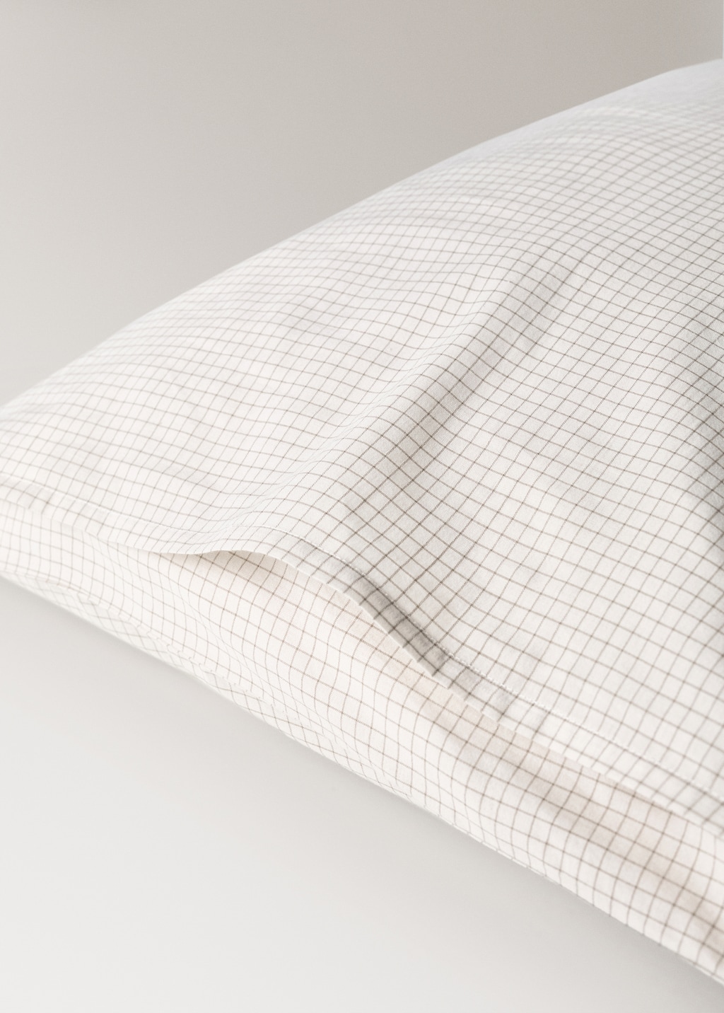 Cotton mini-check children's pillowcase 45x110cm