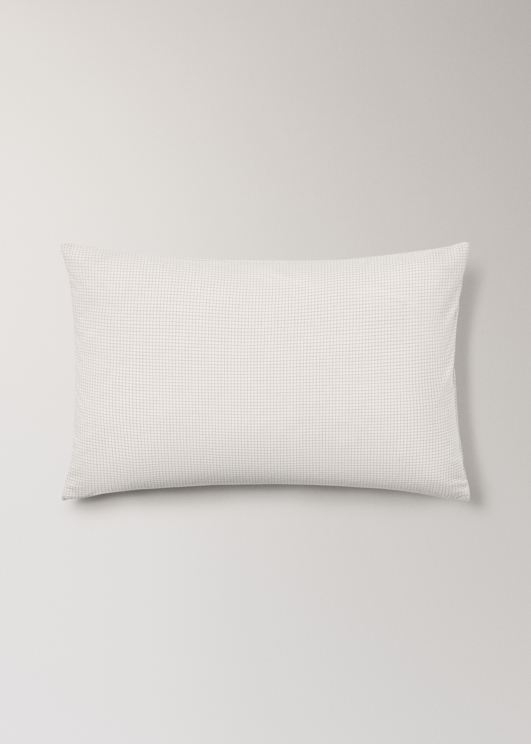 Children's pillowcase cotton mini check 50x75 cm - Article without model, Ecru. Ref: 17011642-00.