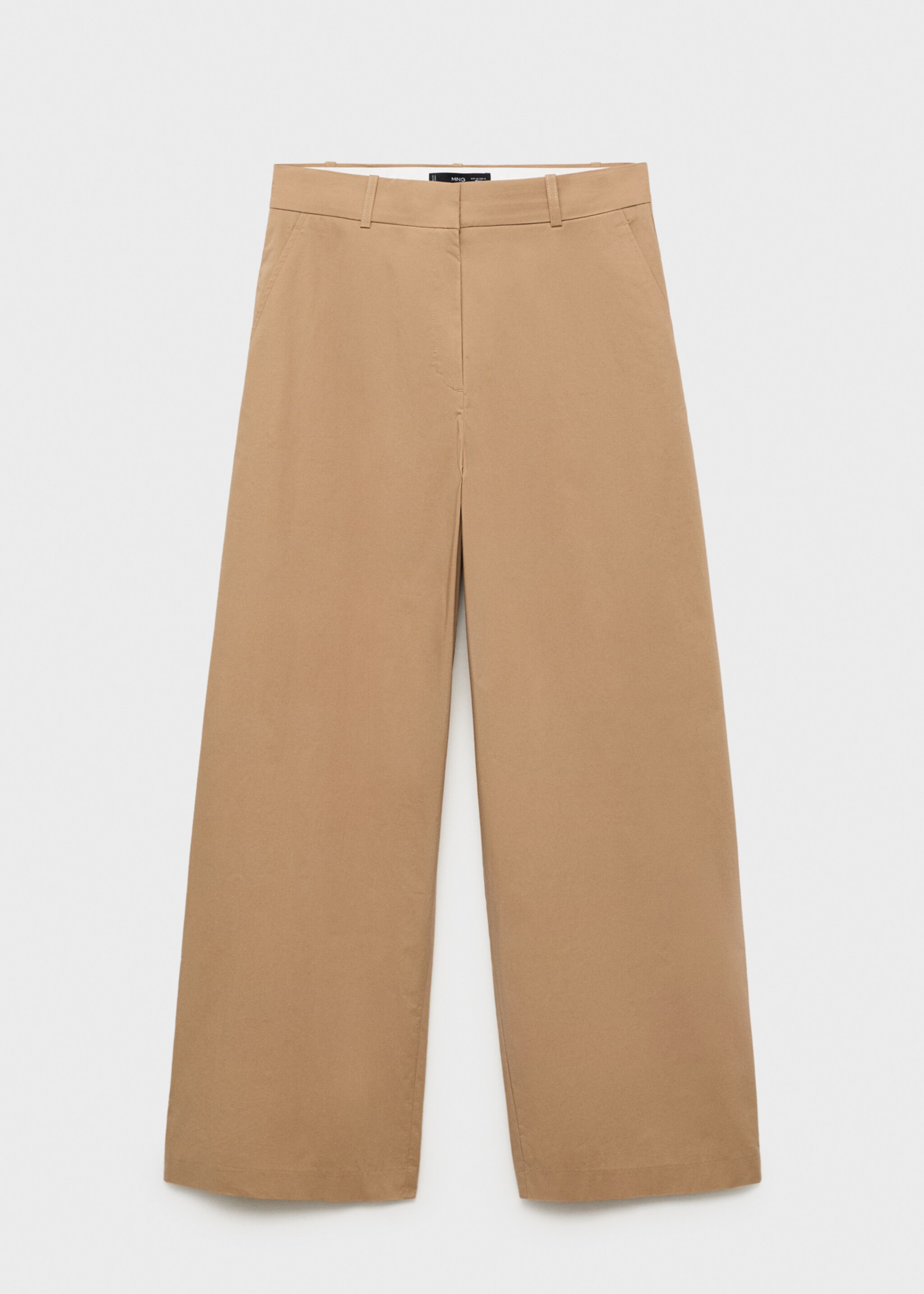 Mid-rise wide leg cotton pants - Article without model