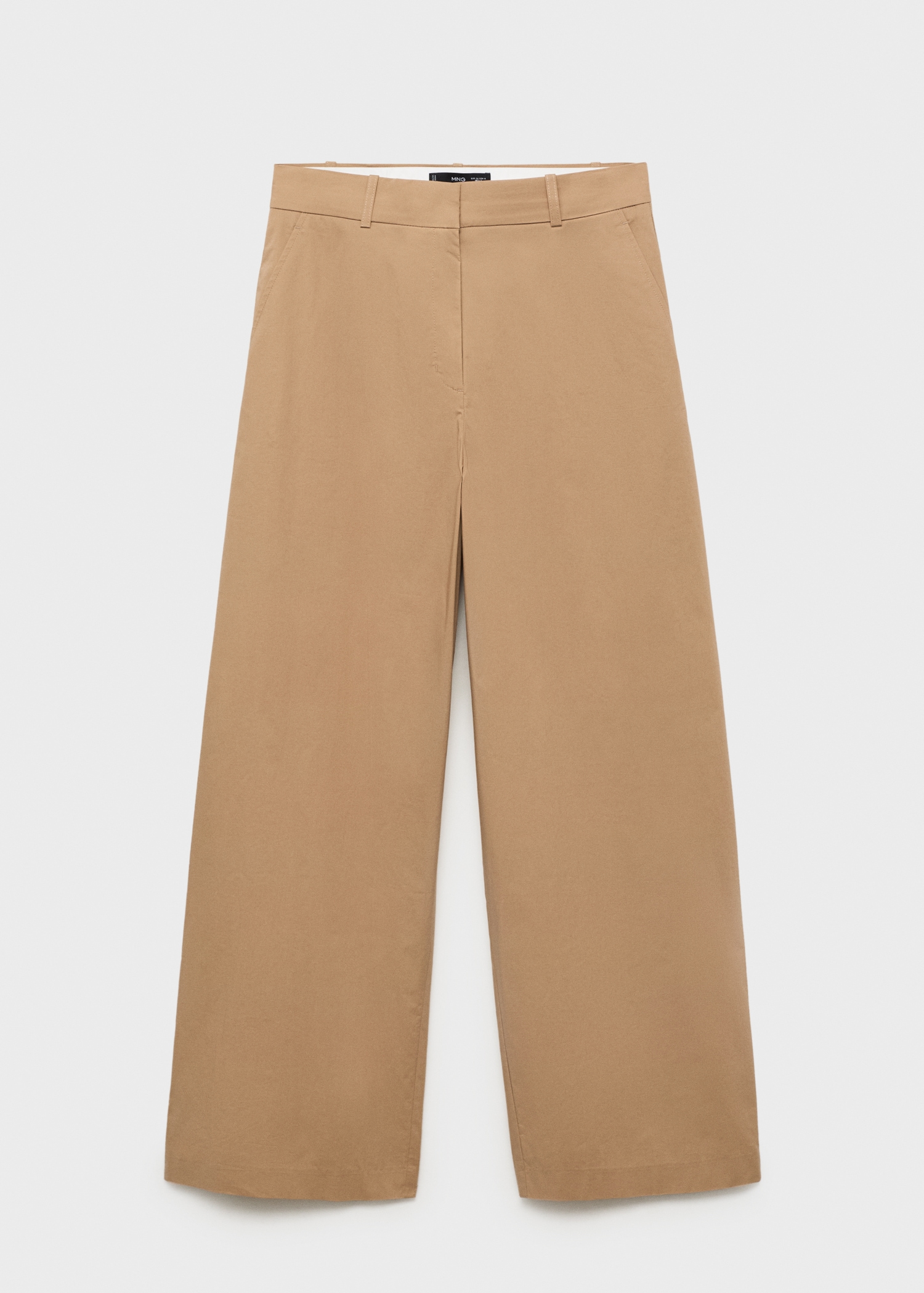Pantaloni in cotone wideleg a vita media - Articolo senza modello