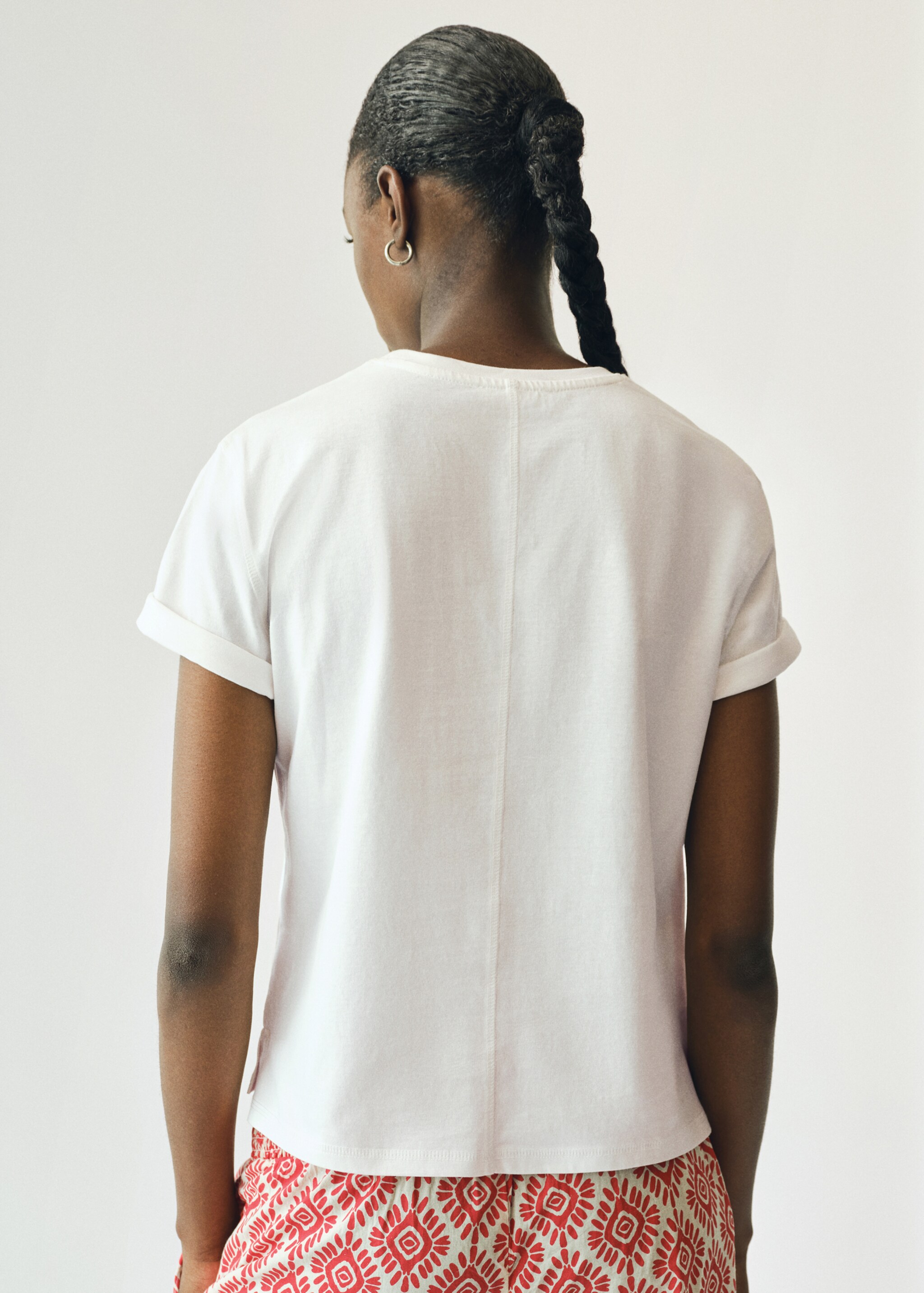 T-shirt estampada de manda curta - Verso do artigo