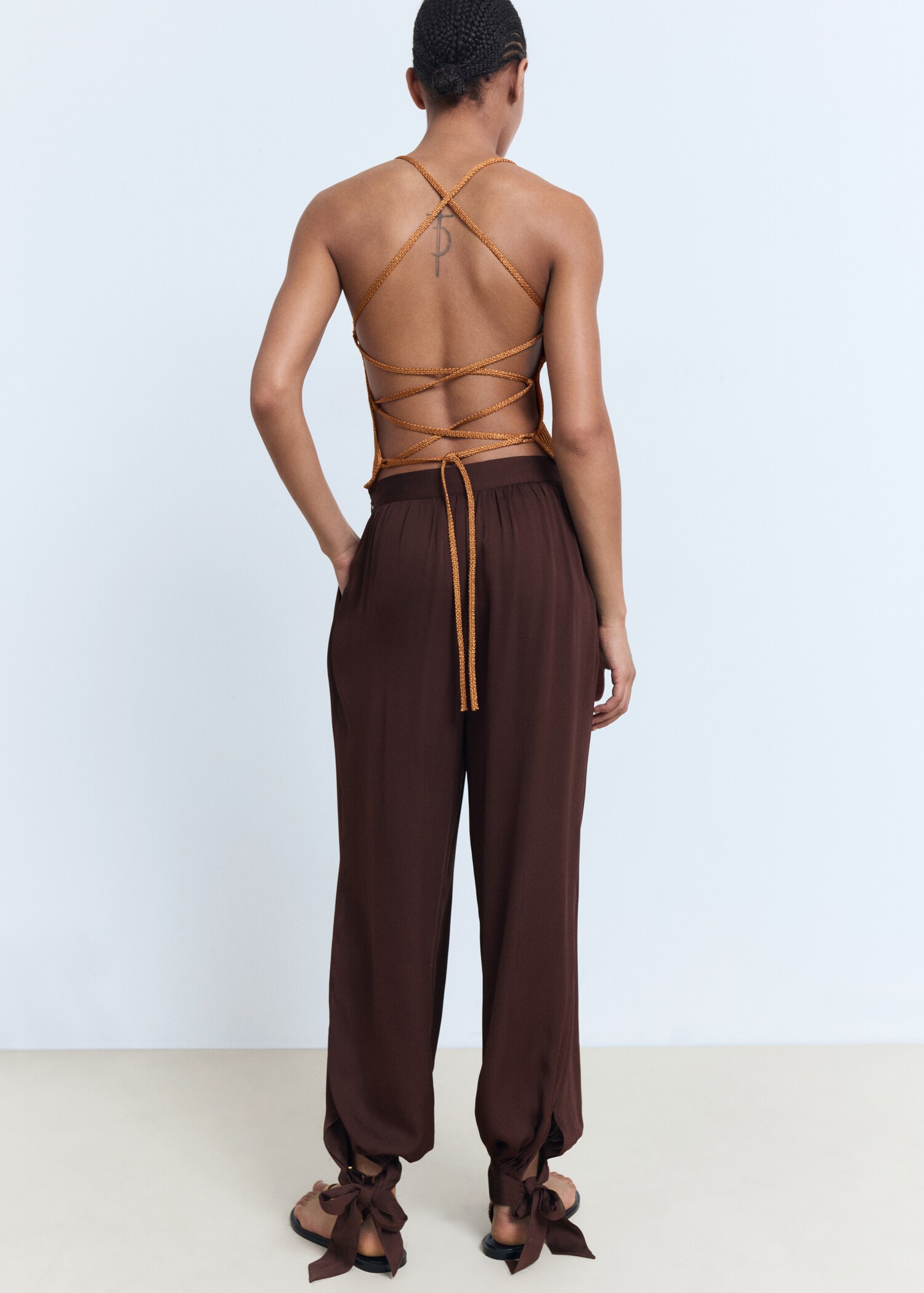Pantalon style ballon avec rubans - Verso de l’article