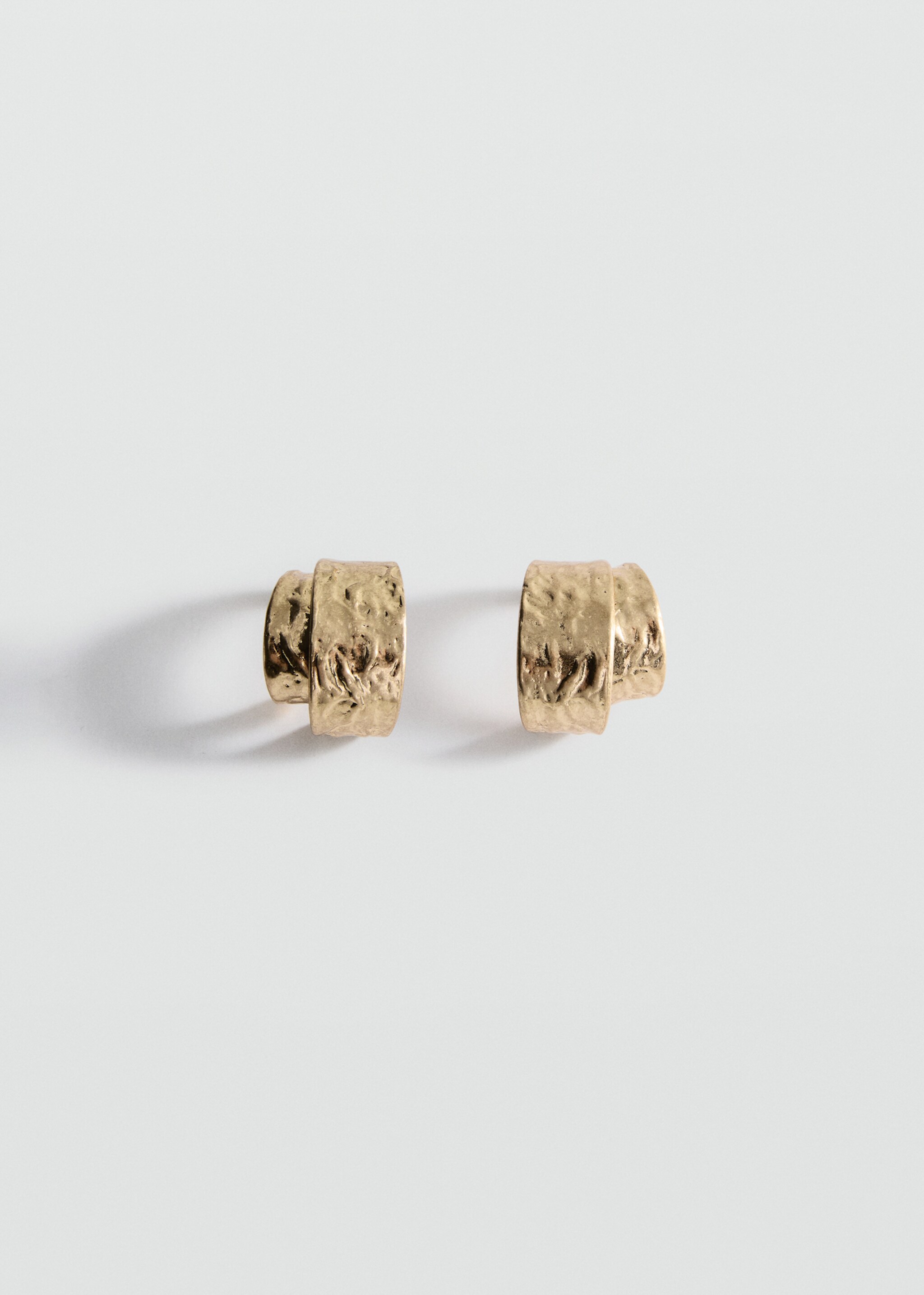 Textured double hoop earrings - Article without model