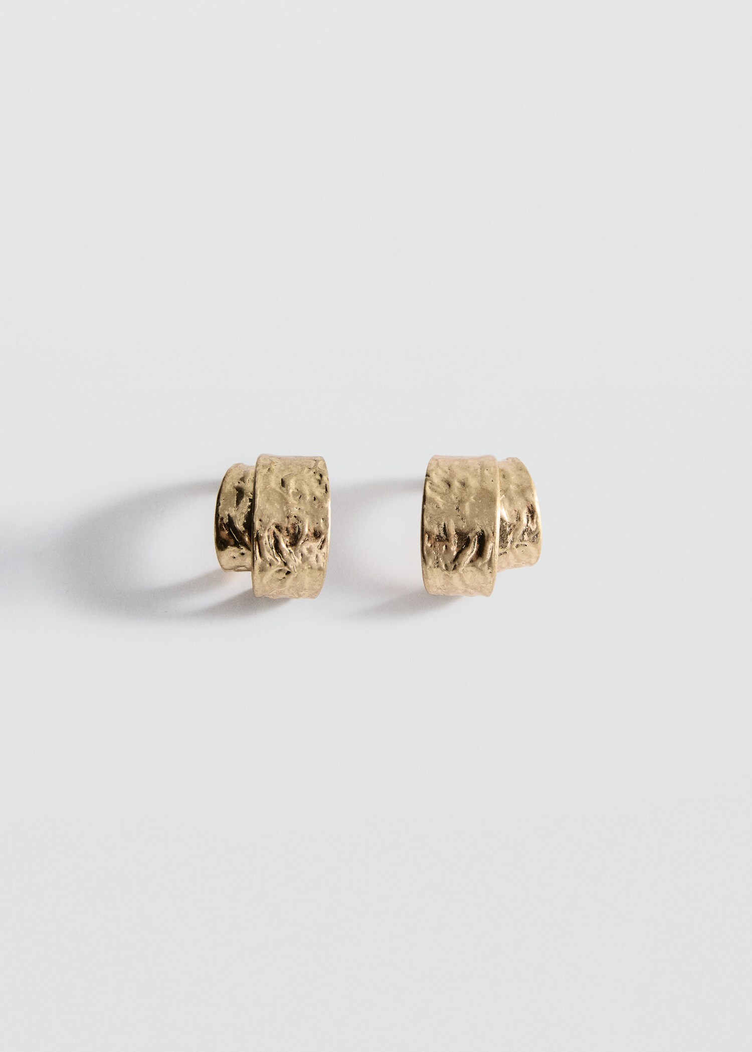 Textured double hoop earrings - Article without model