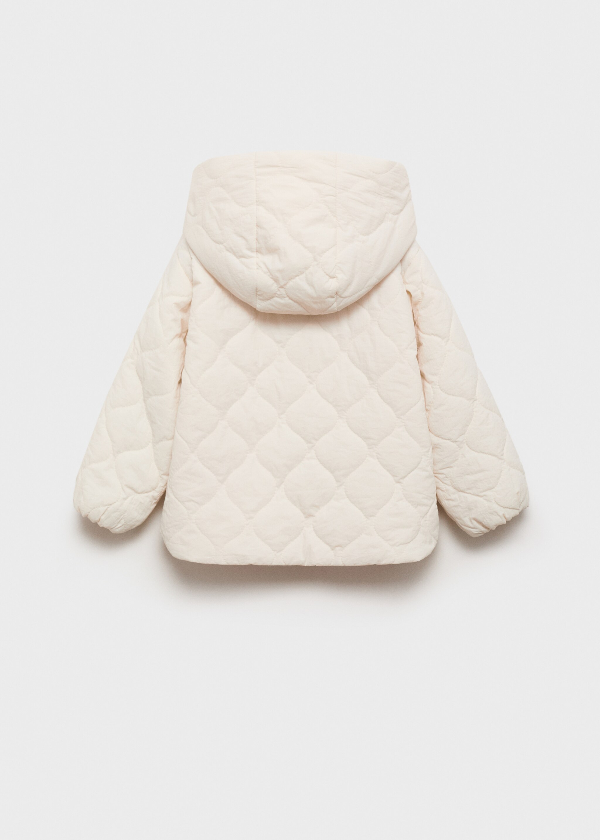 Hood quilted coat - Reverse of the article