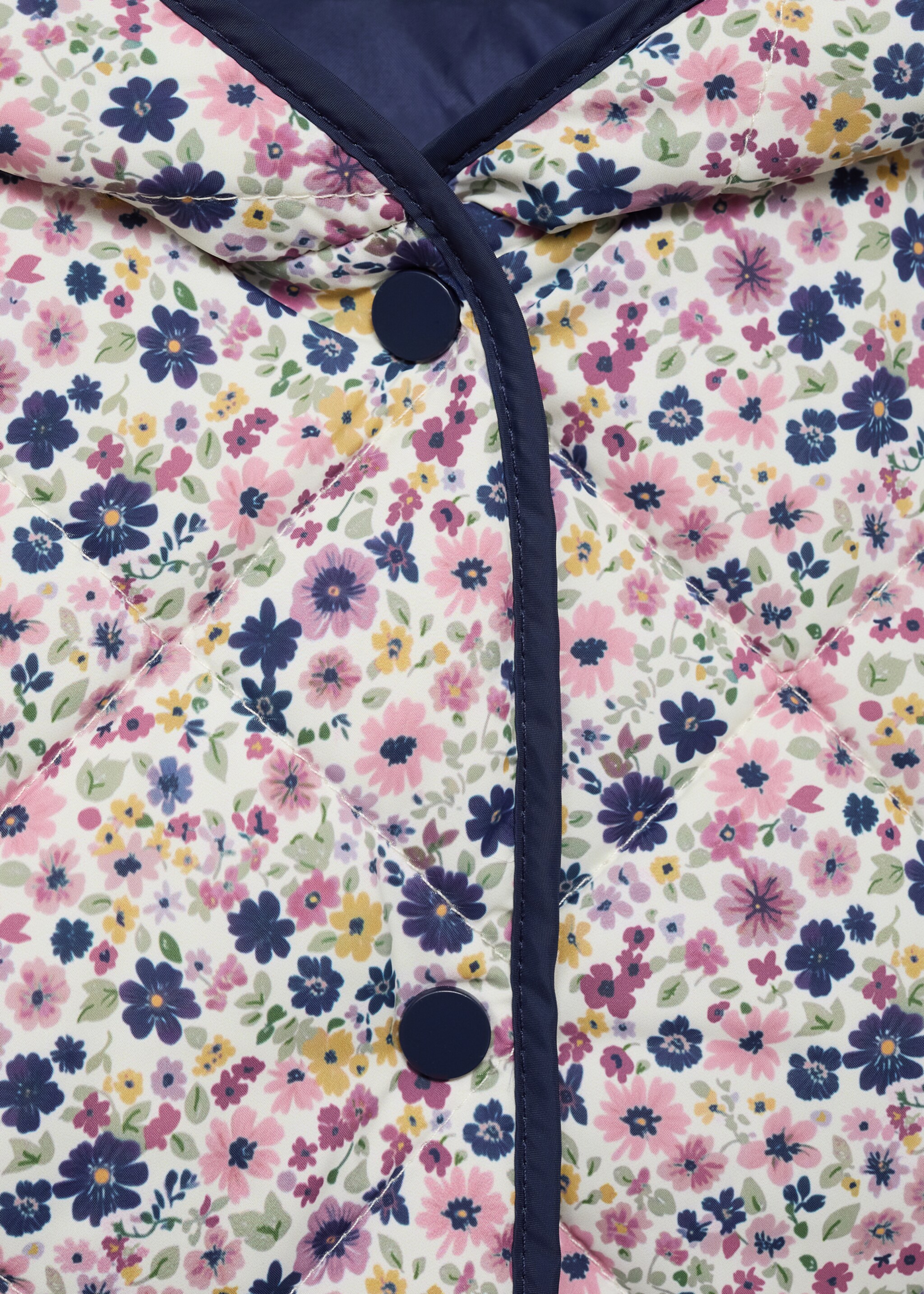 Anoraque acolchoado com estampado às flores - Pormenor do artigo 8
