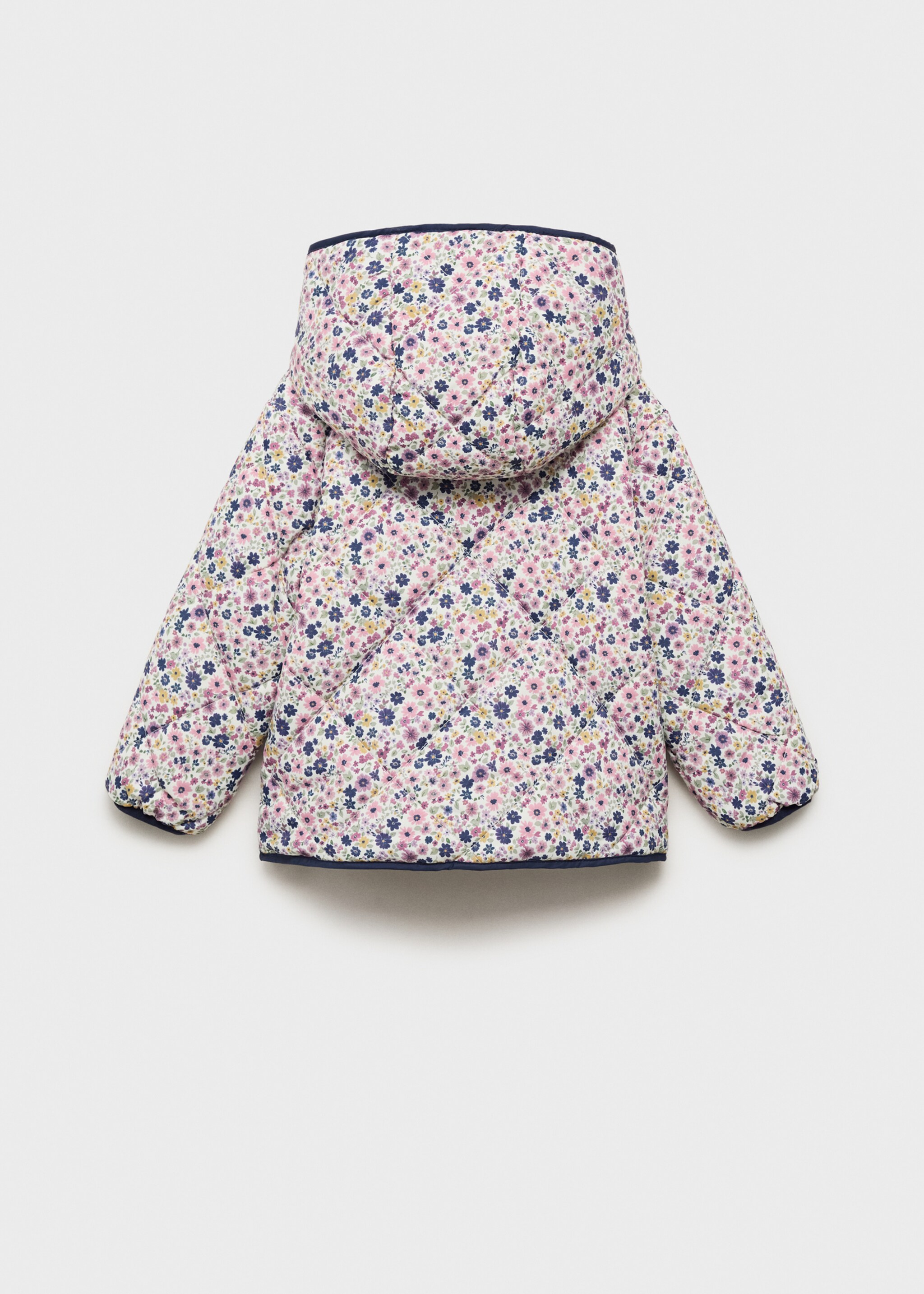 Anoraque acolchoado com estampado às flores - Verso do artigo