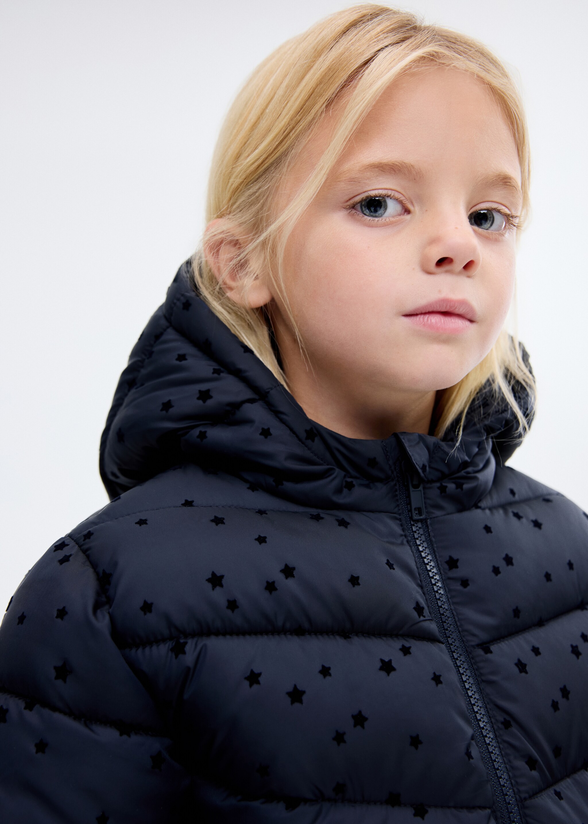 Stars puffer jacket - Details of the article 1, Navy. Ref: 17012900-00.