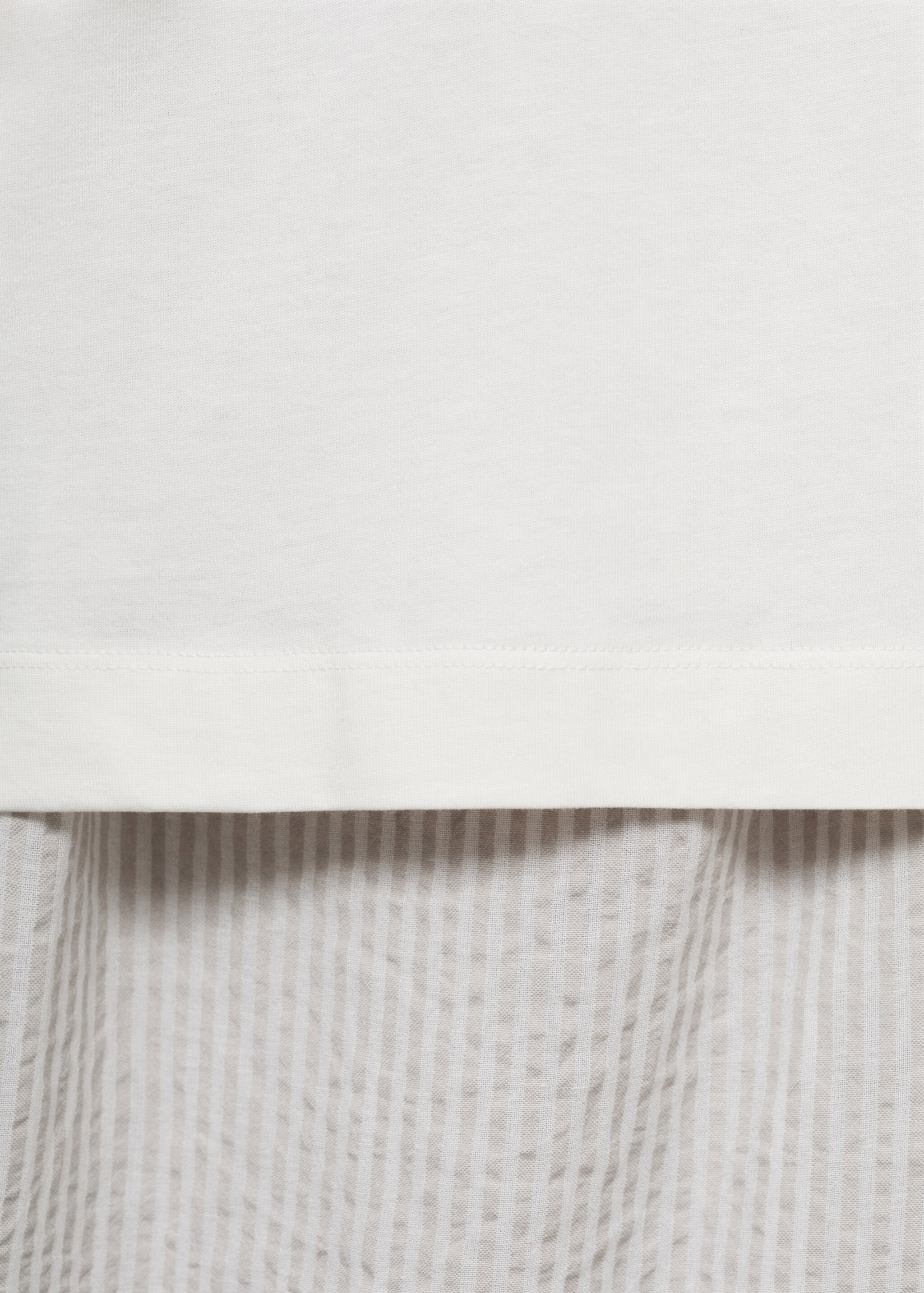 Seersucker striped two-piece pajamas - Details of the article 8