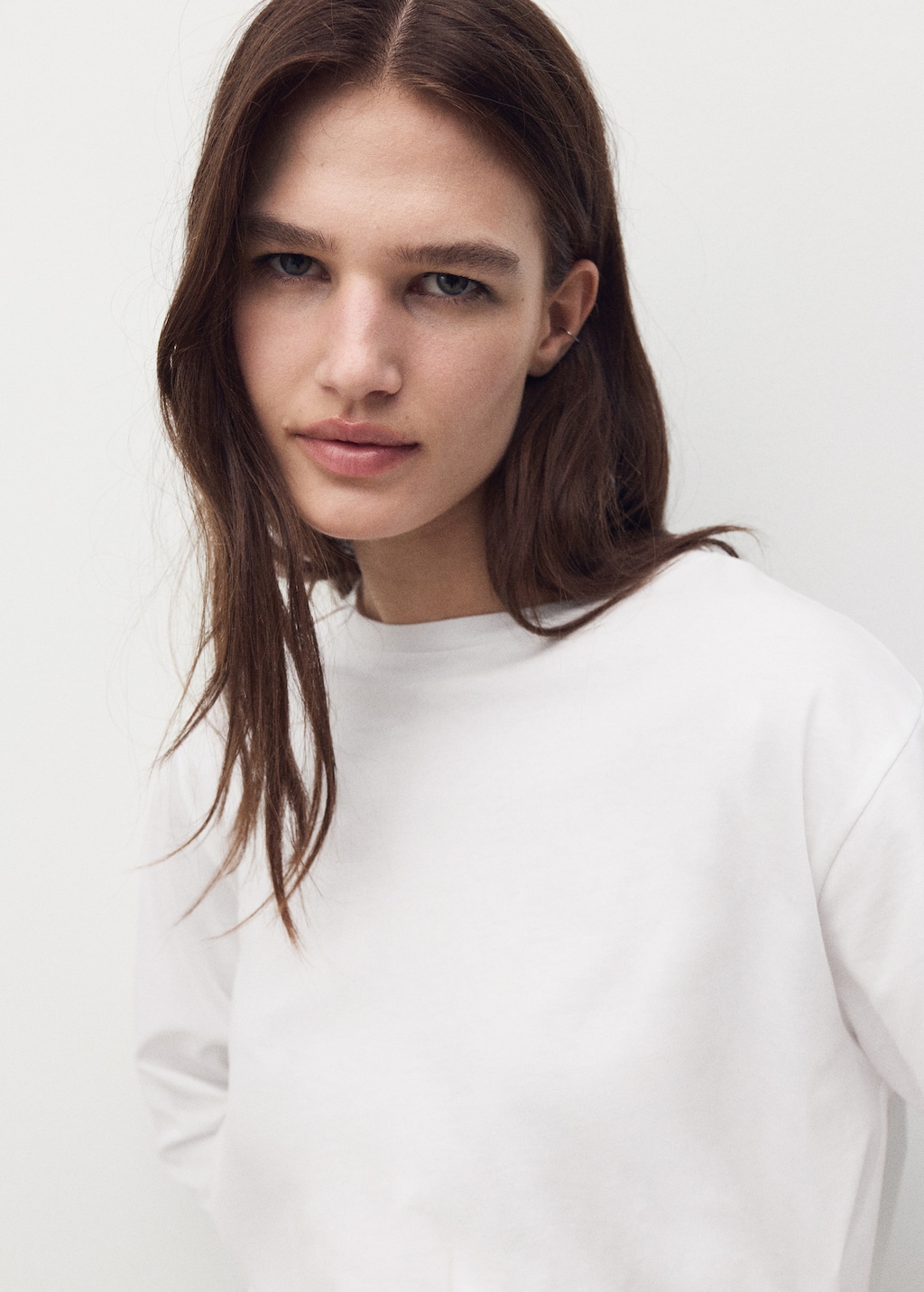 Seersucker striped two-piece pajamas