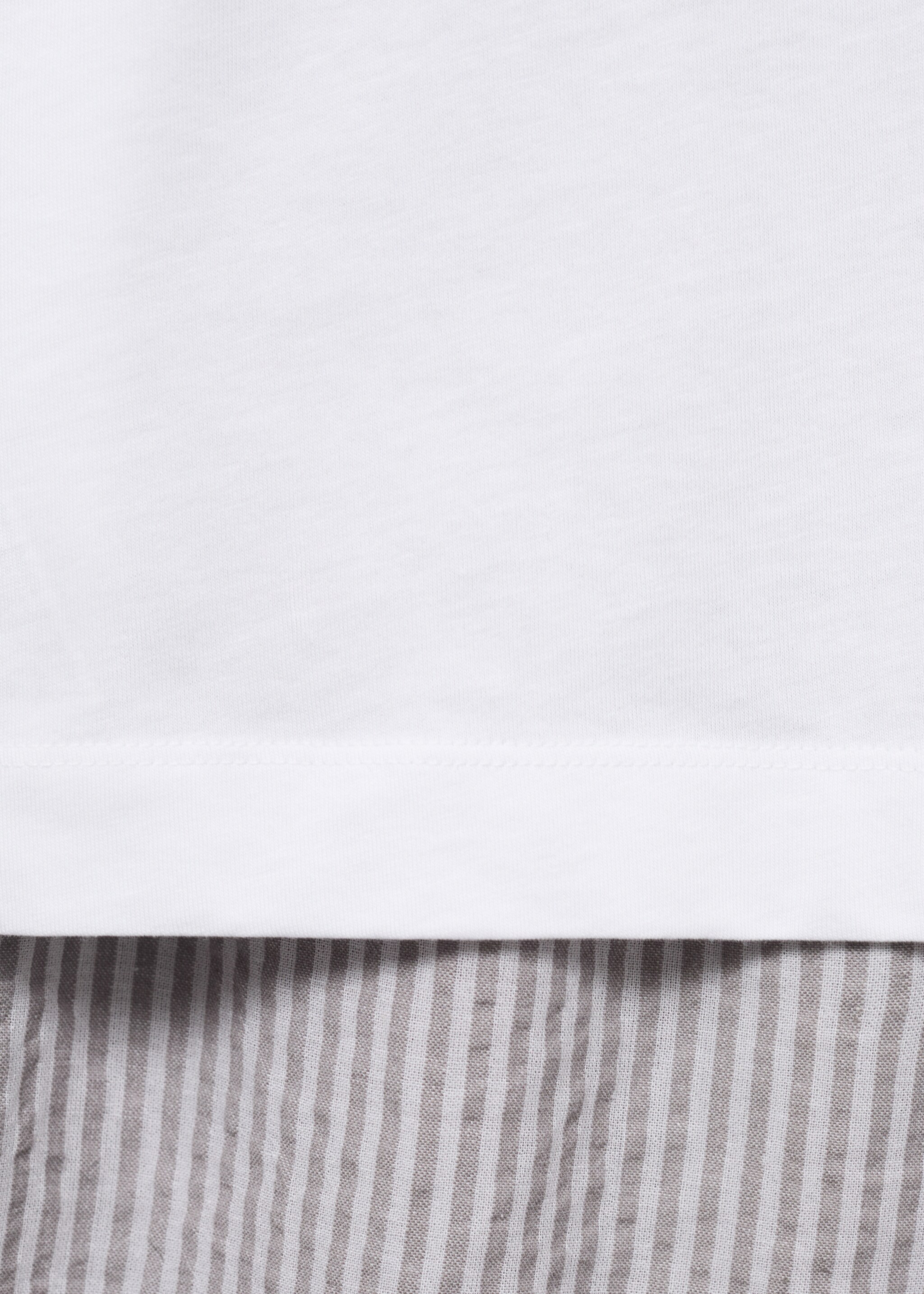 Seersucker striped two-piece pajamas - Details of the article 8