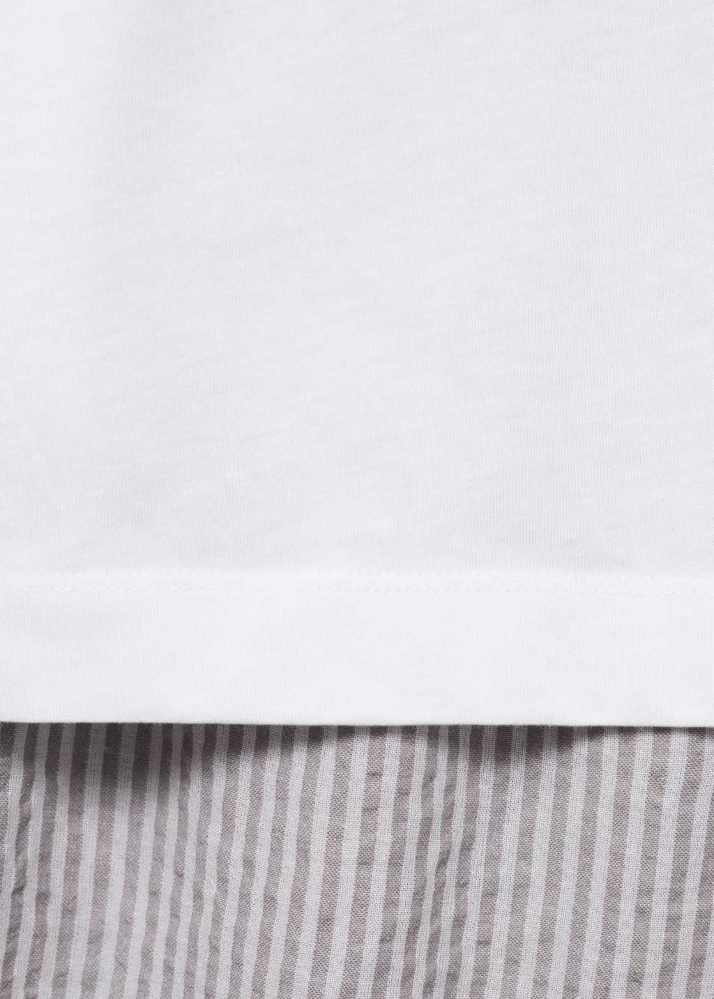 Seersucker striped two-piece pajamas