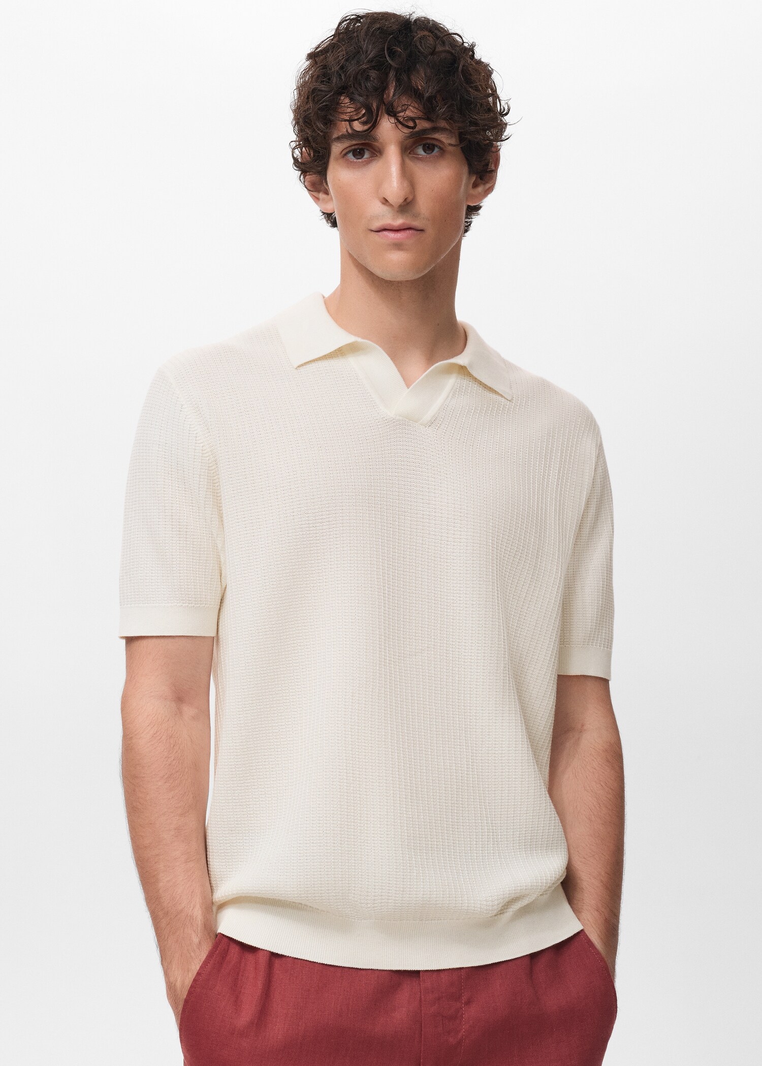 Polo coton en crochet - Plan moyen