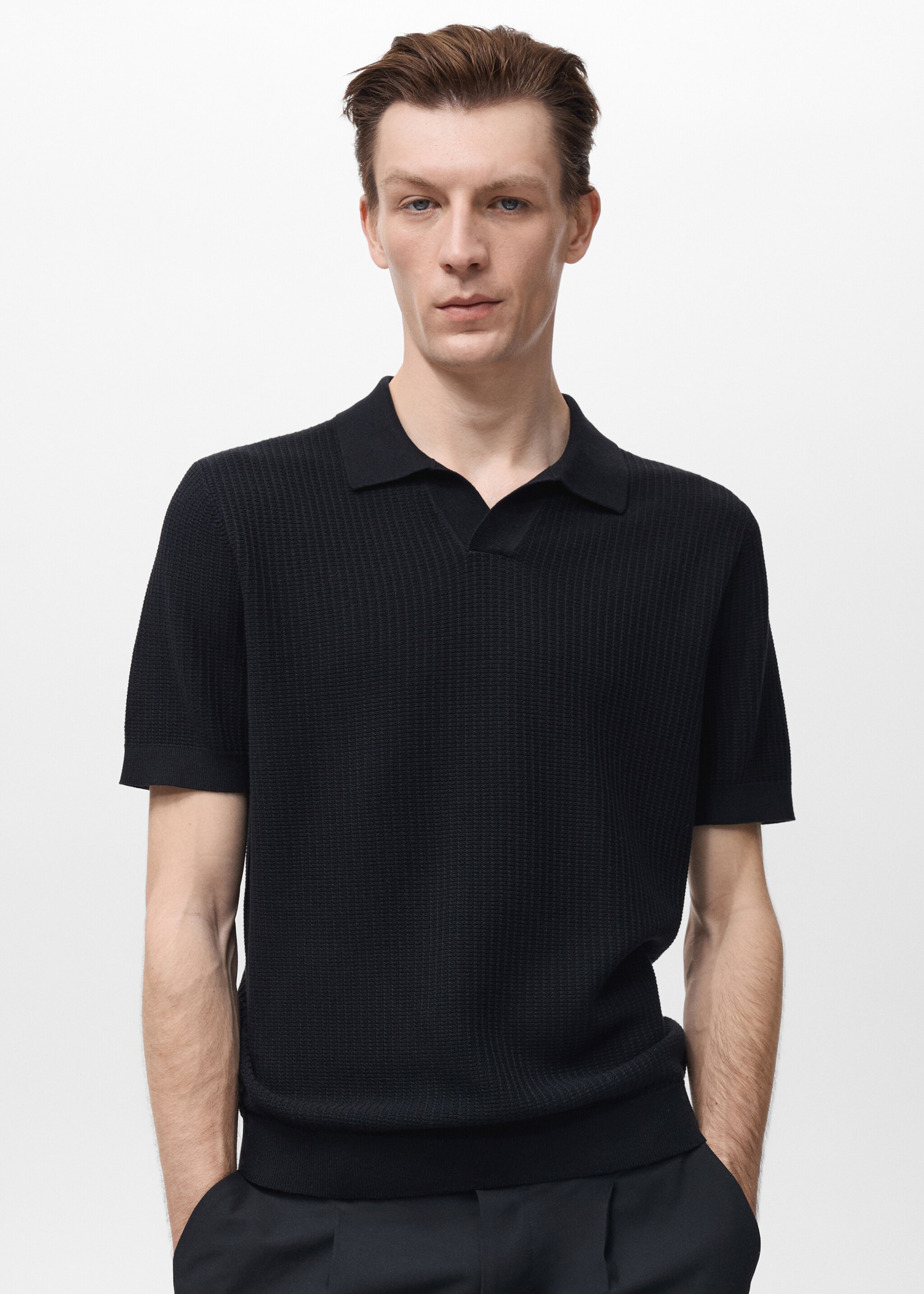 Polo algodón crochet - Plano medio