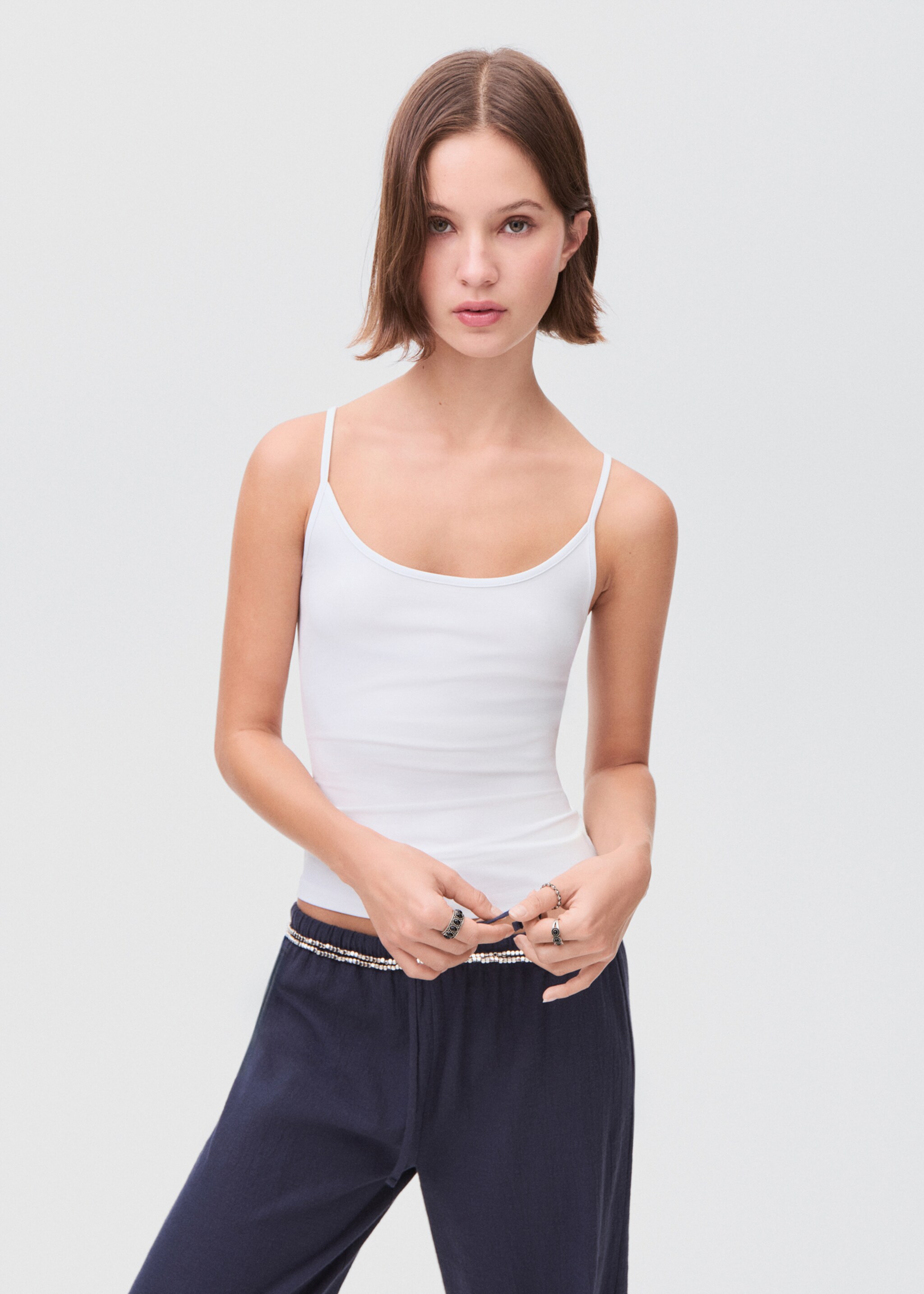 Plain strapless top - Medium plane, Off White. Ref: 17012908-00.