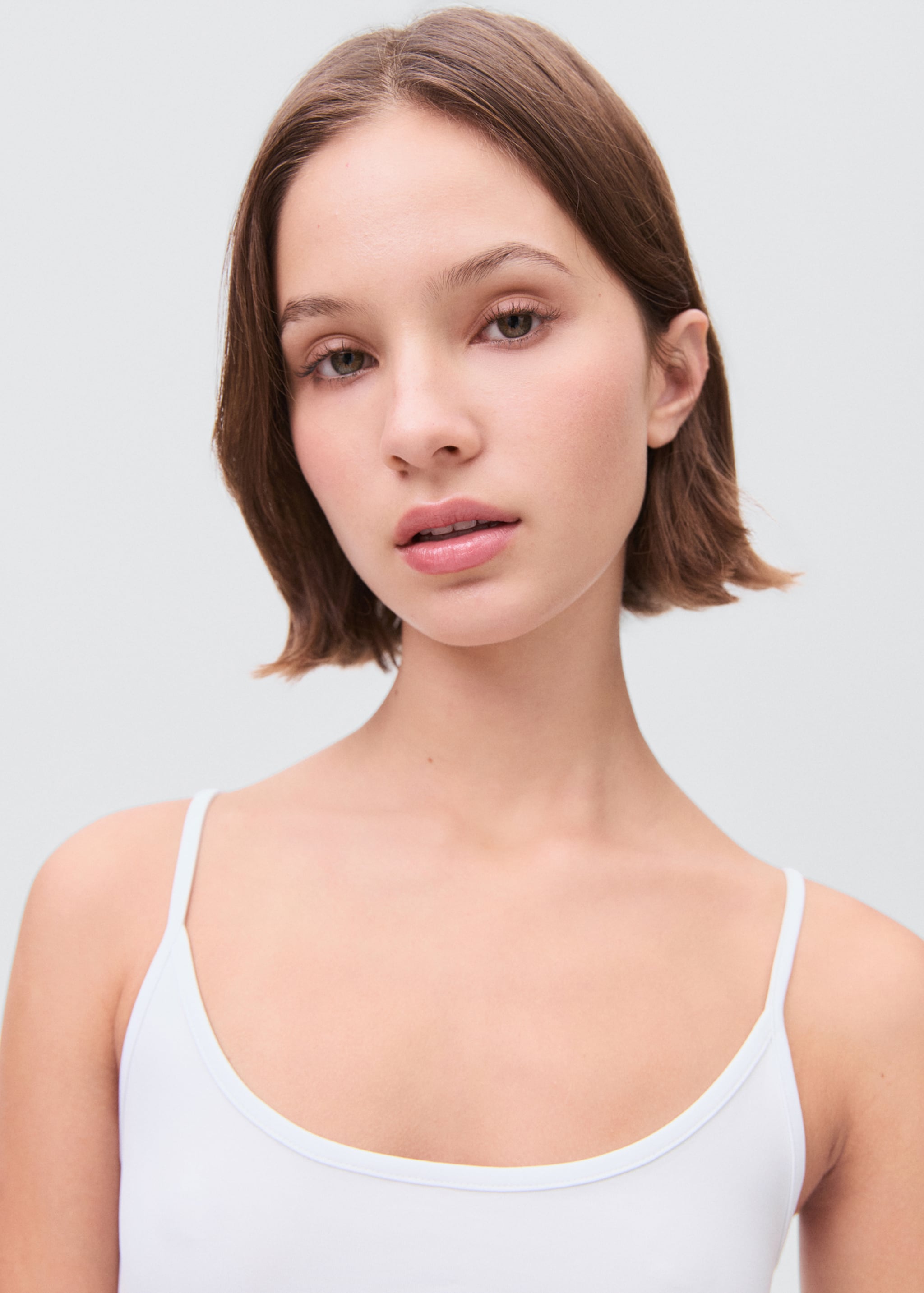 Plain strapless top - Details of the article 1, Off White. Ref: 17012908-00.
