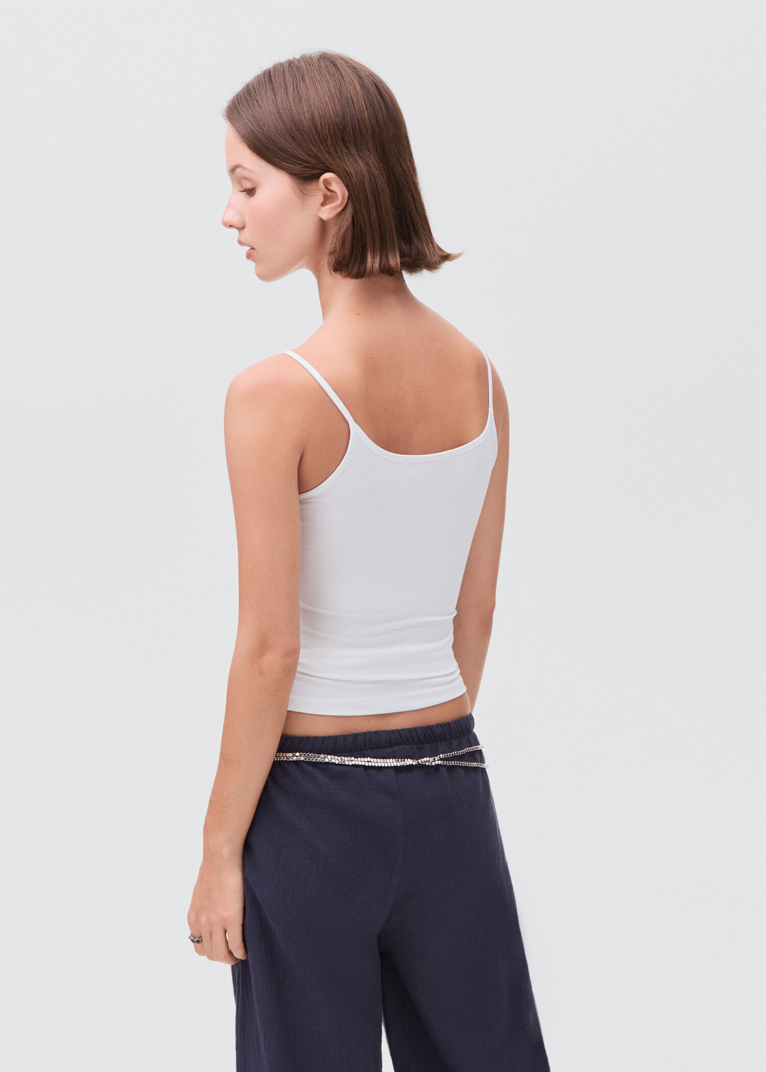 Plain strapless top - Reverse of the article