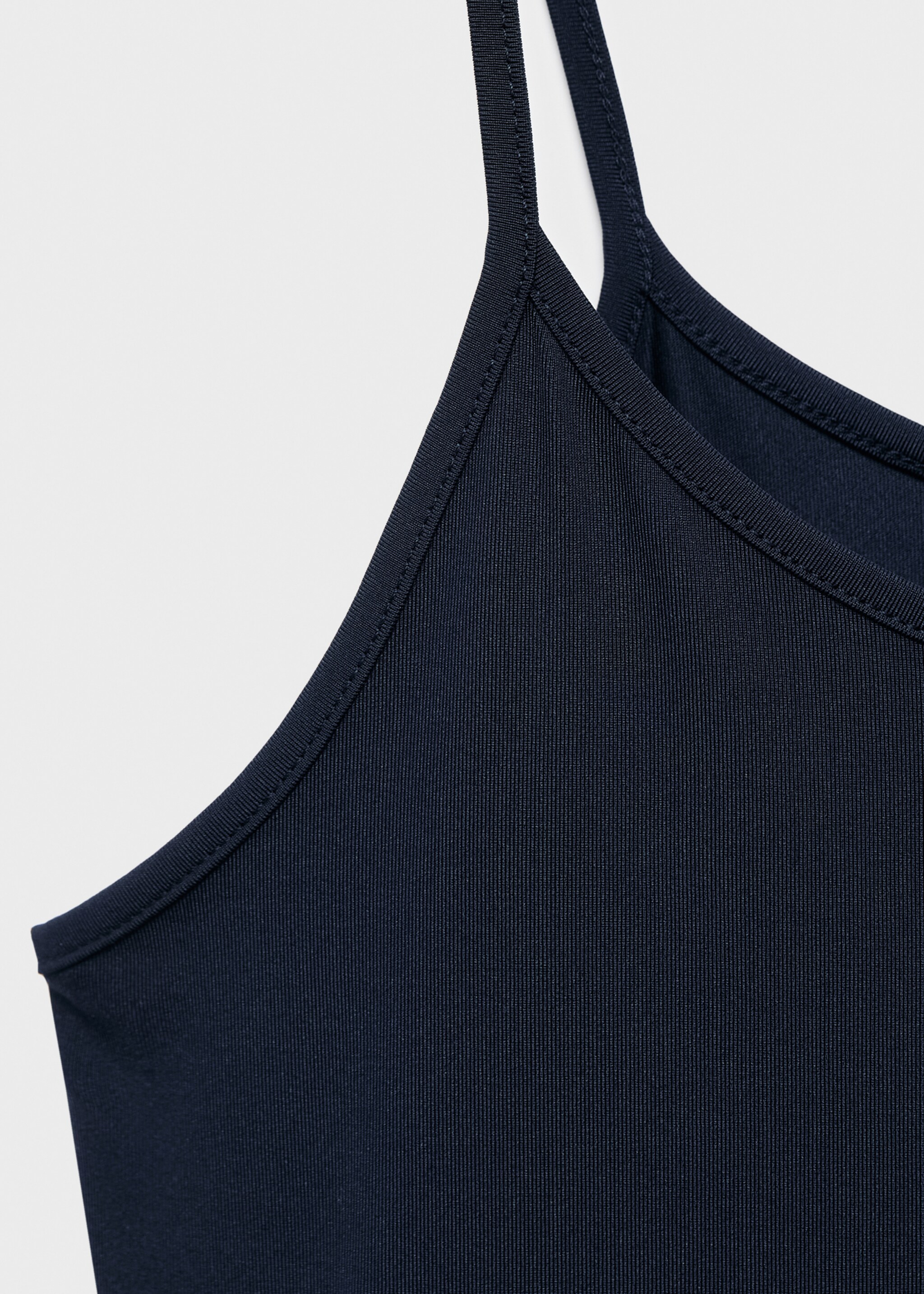 Plain strapless top - Details of the article 8, Navy. Ref: 17012908-00.