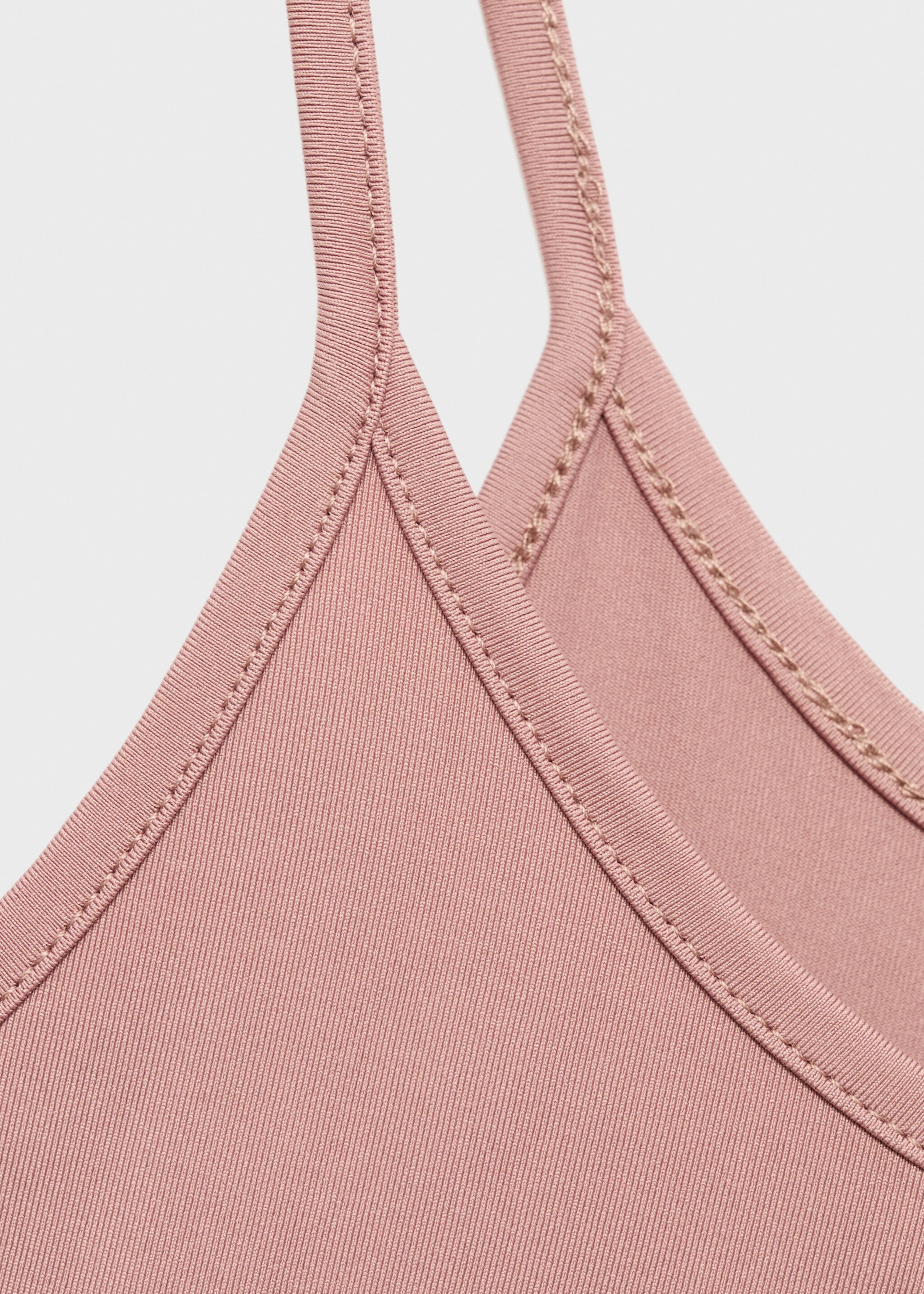 Plain strapless top - Details of the article 8, Pale Pink. Ref: 17012908-00.