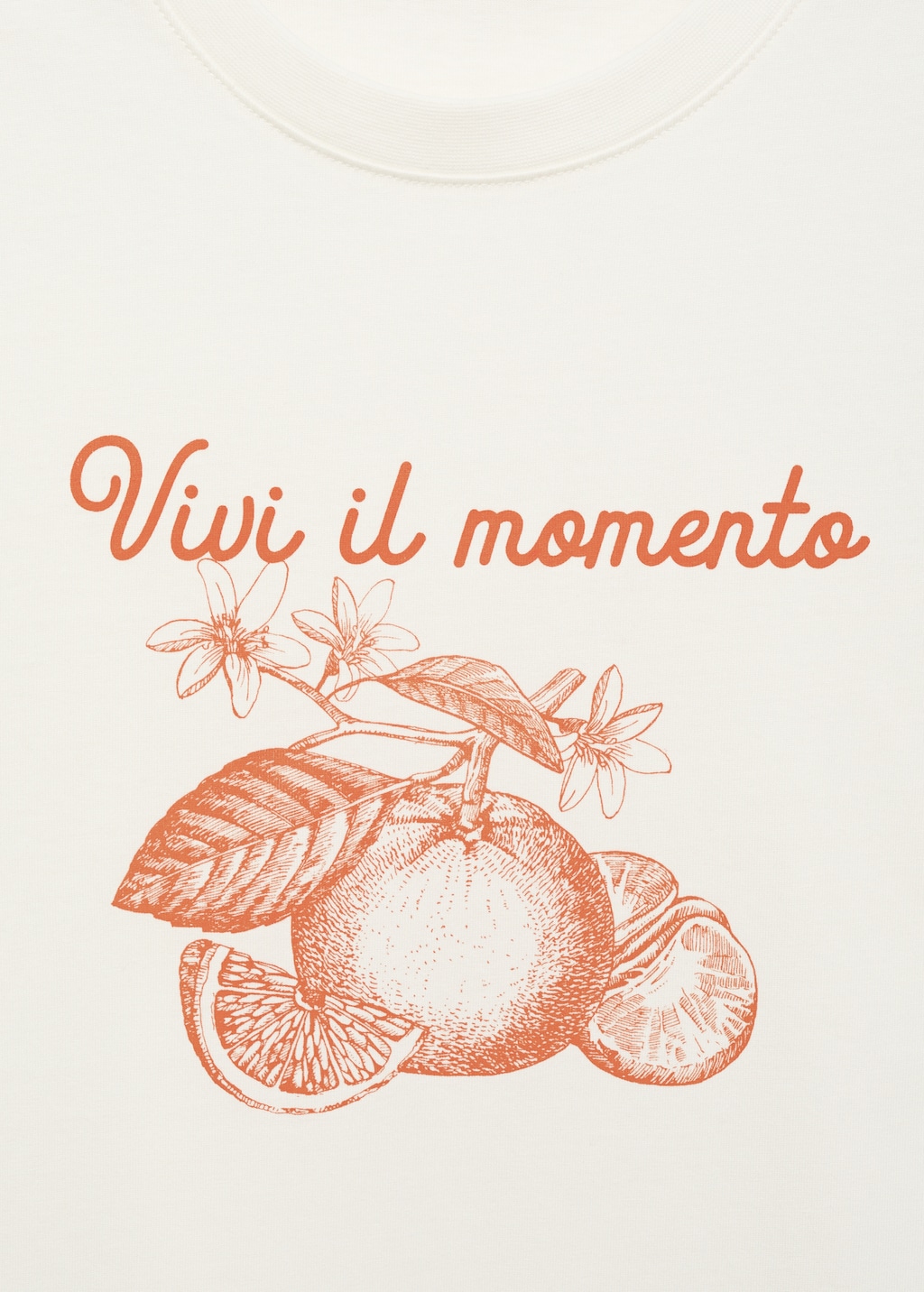 Printed cotton-blend t-shirt