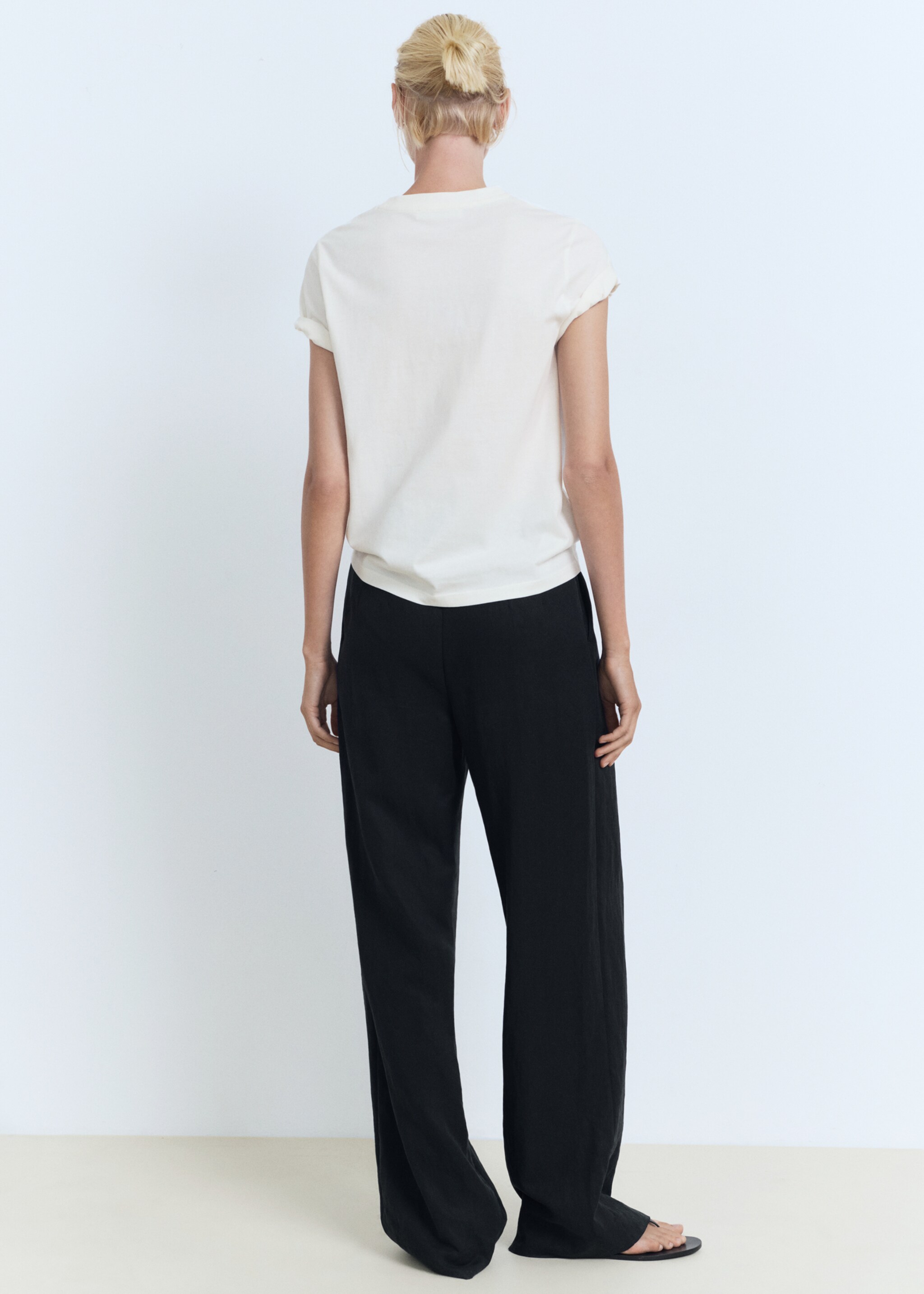 Printed cotton-blend t-shirt - Reverse of the article
