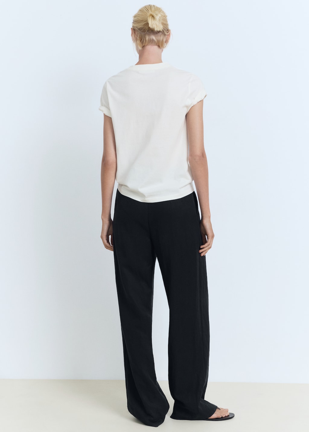 Printed cotton-blend t-shirt