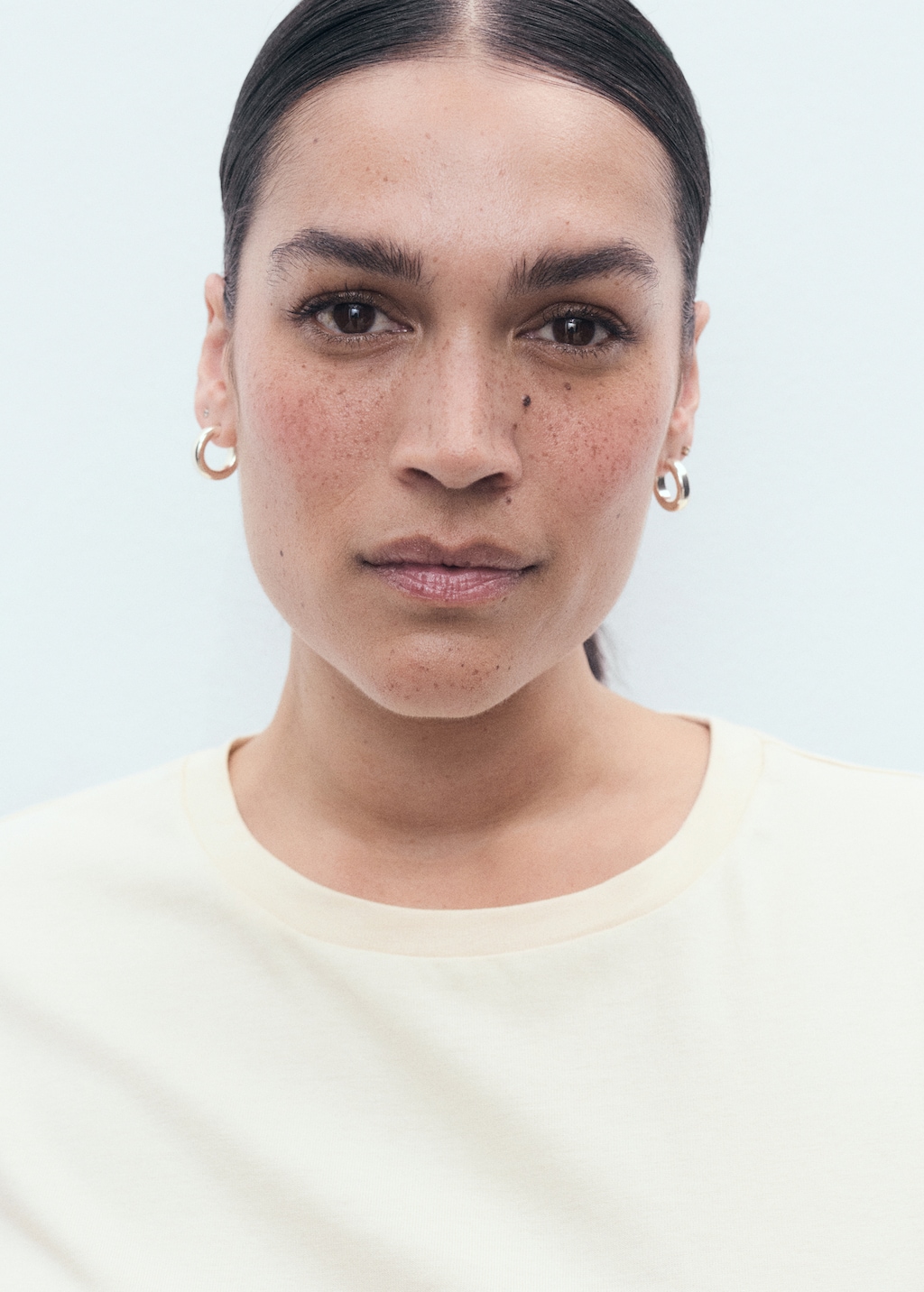 Floral-embroidered cotton t-shirt