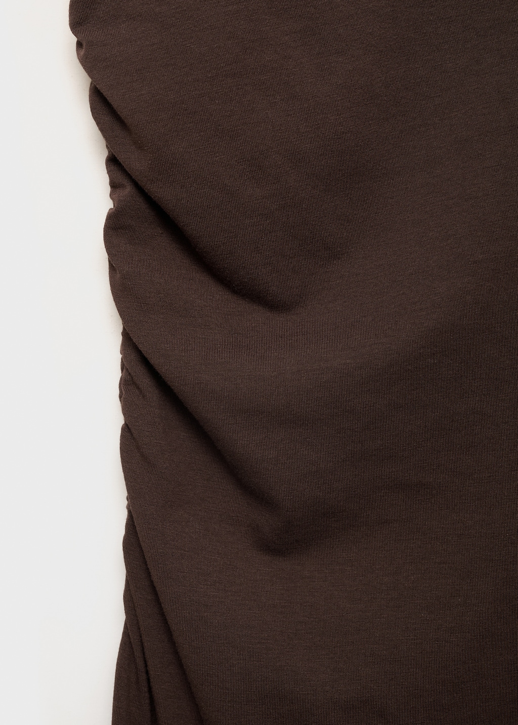 Asymmetrical dress with gathered strap