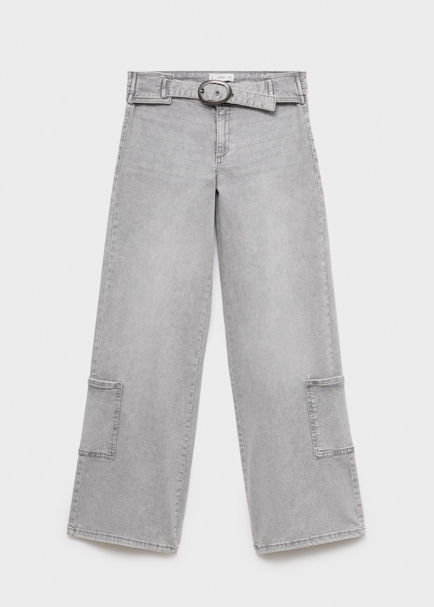 Wide-leg jeans with buckle - Article without model