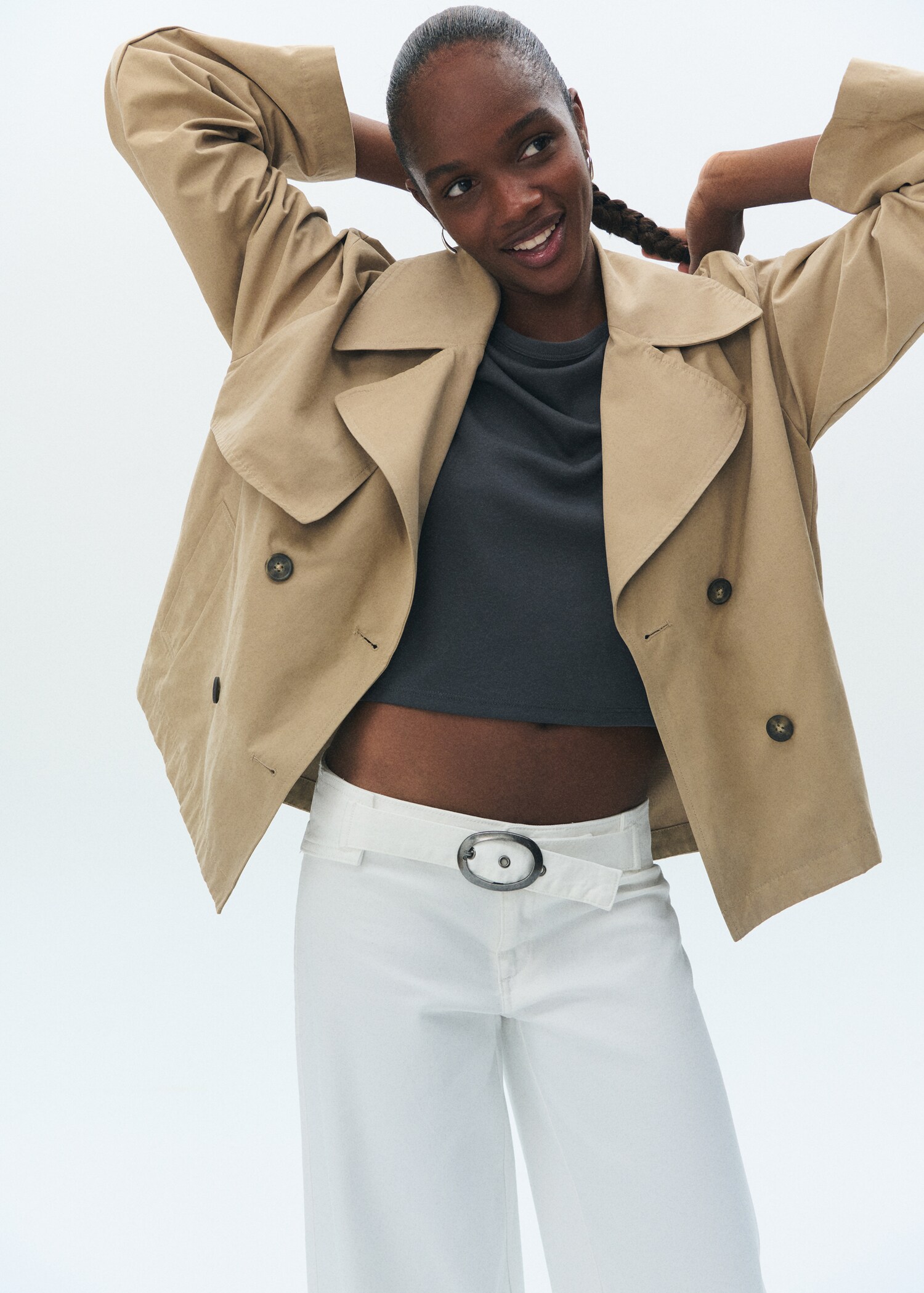 Wide-leg jeans with buckle - Details of the article 6