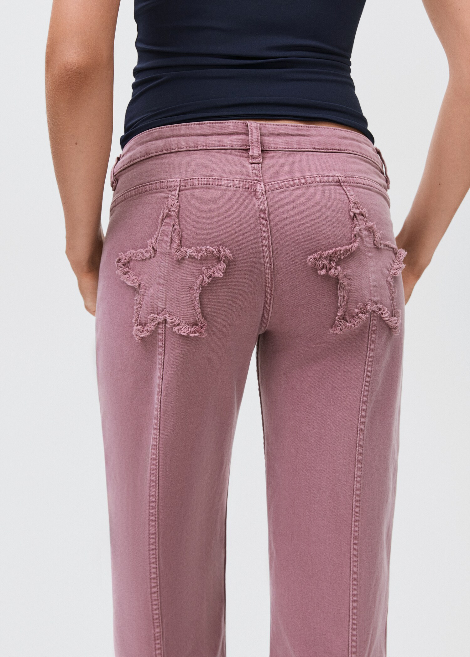 Straight jeans with stars - Details of the article 6