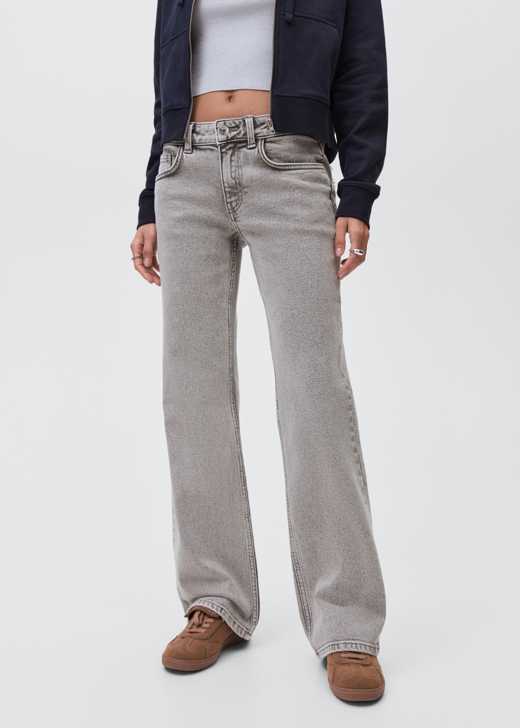 Jeans mariposa - Medium plane, Denim Grey. Ref: 17012918-00.