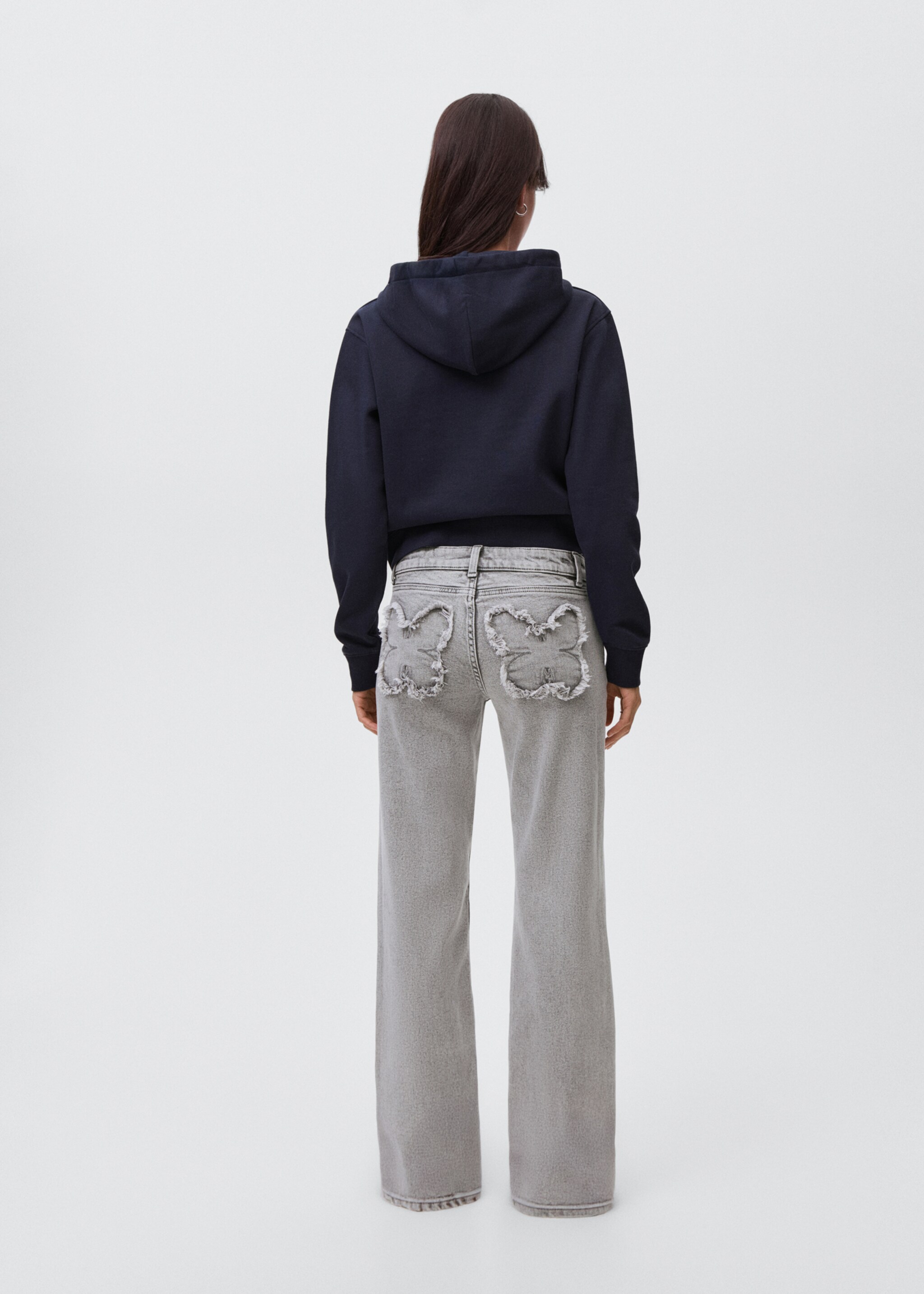 Jeans mariposa - Reverse of the article, Denim Grey. Ref: 17012918-00.