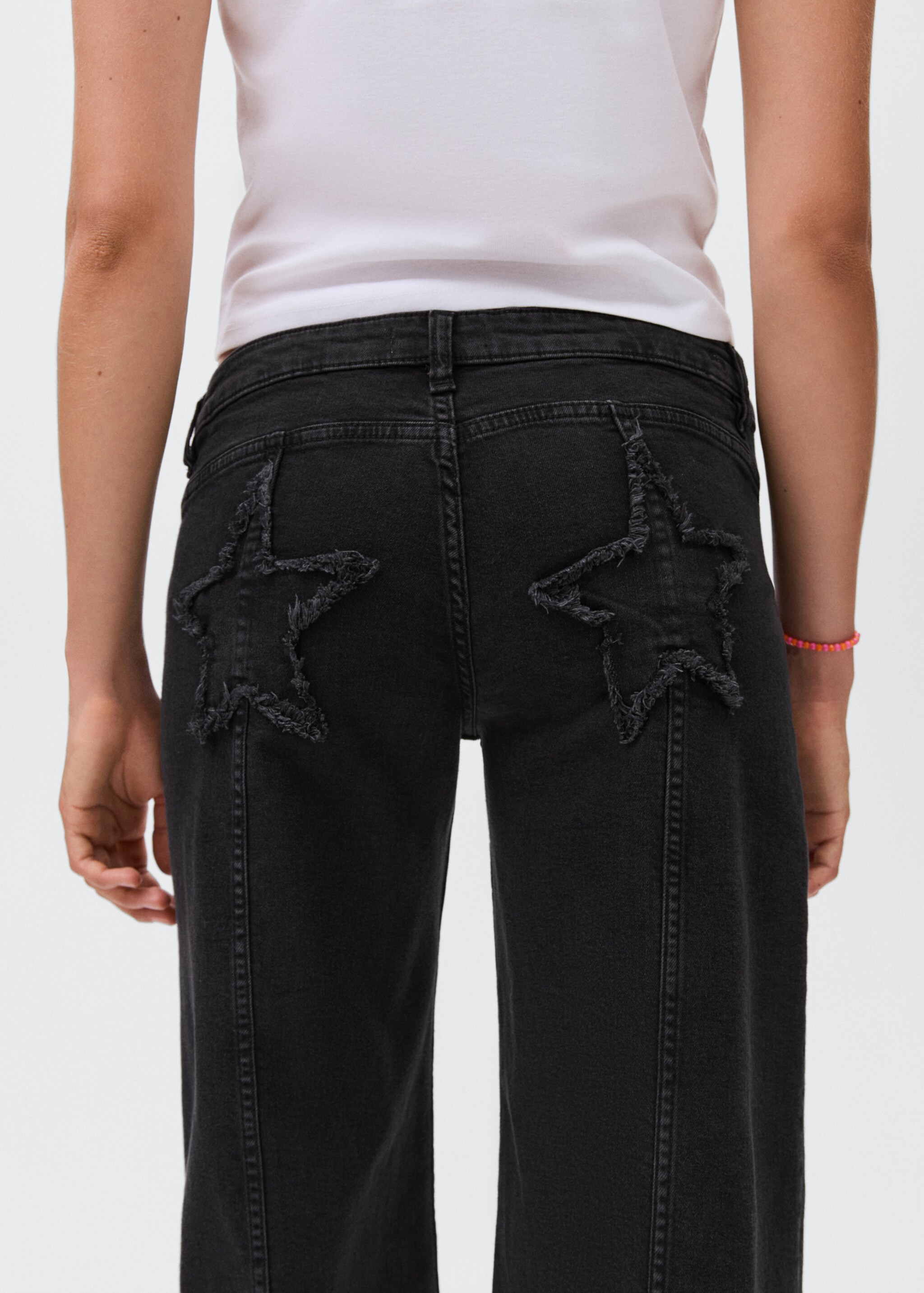 Jeans straight estrellas - Detalle del artículo 6, Denim negro. Ref: 17012919-00.