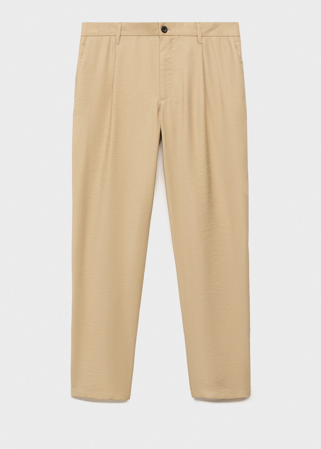 Straight-fit pleated pants