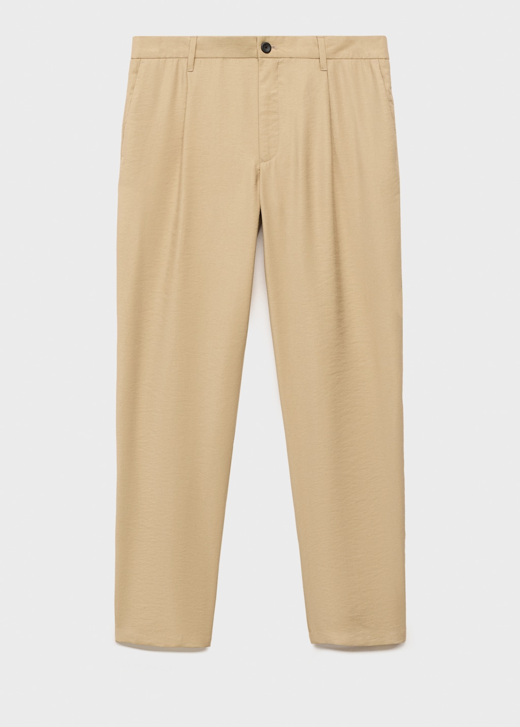 Straight-fit pleated pants