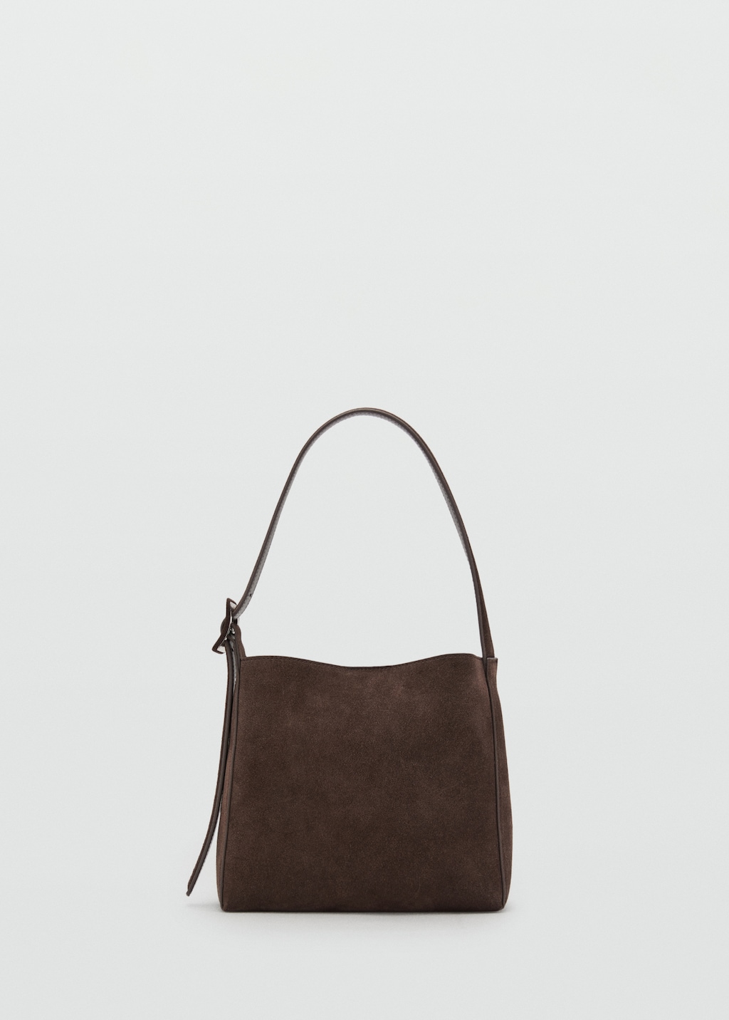 Suede leather shopper bag