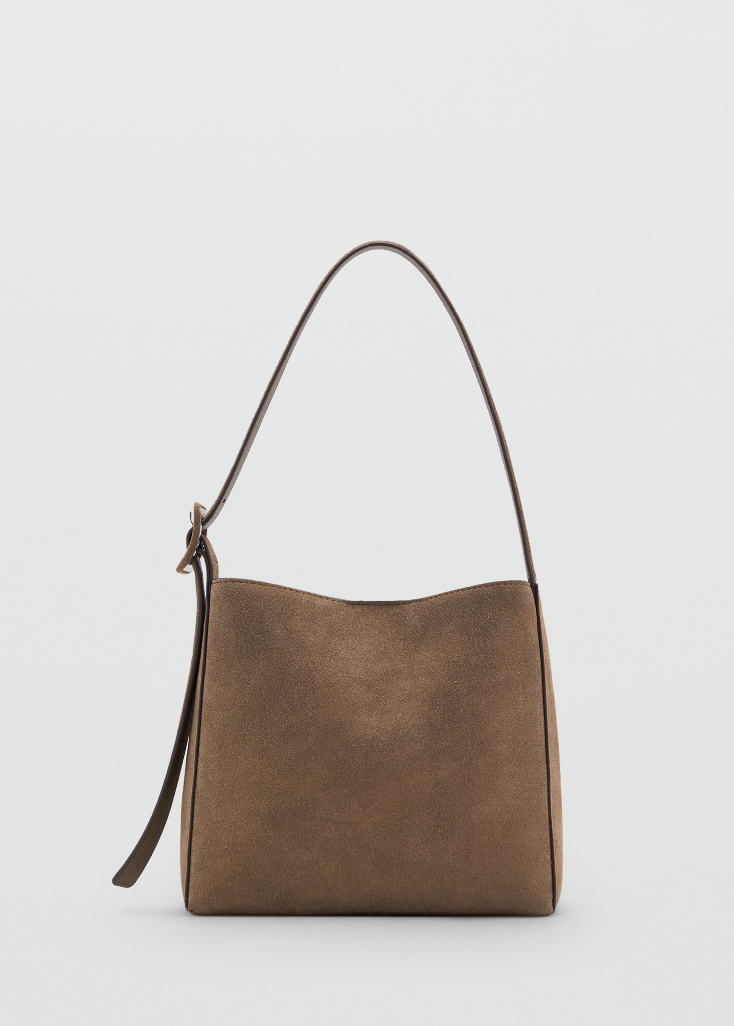 Shopper-Tasche aus Wildleder Damen MANGO Deutschland