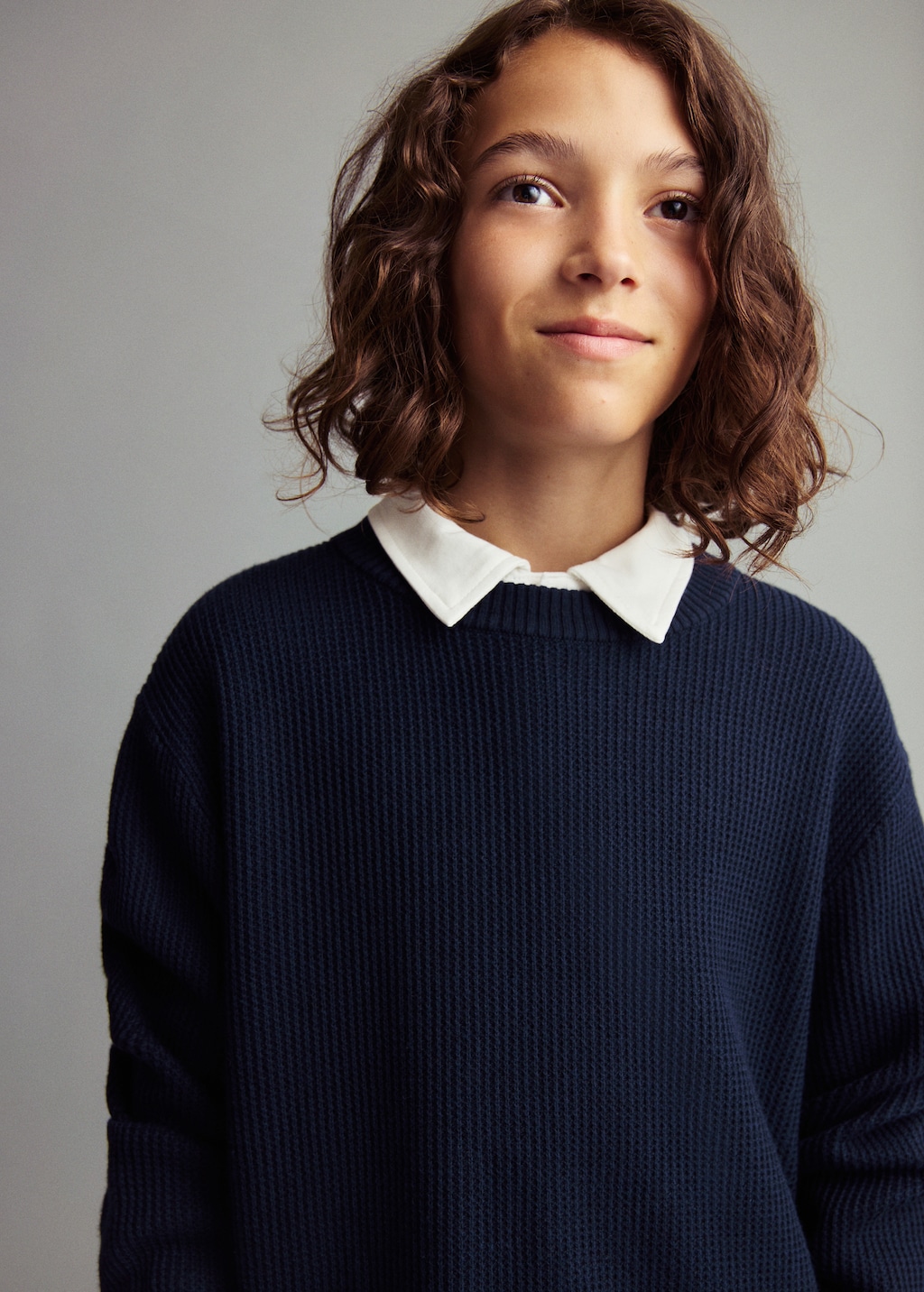 Knitted cotton sweater