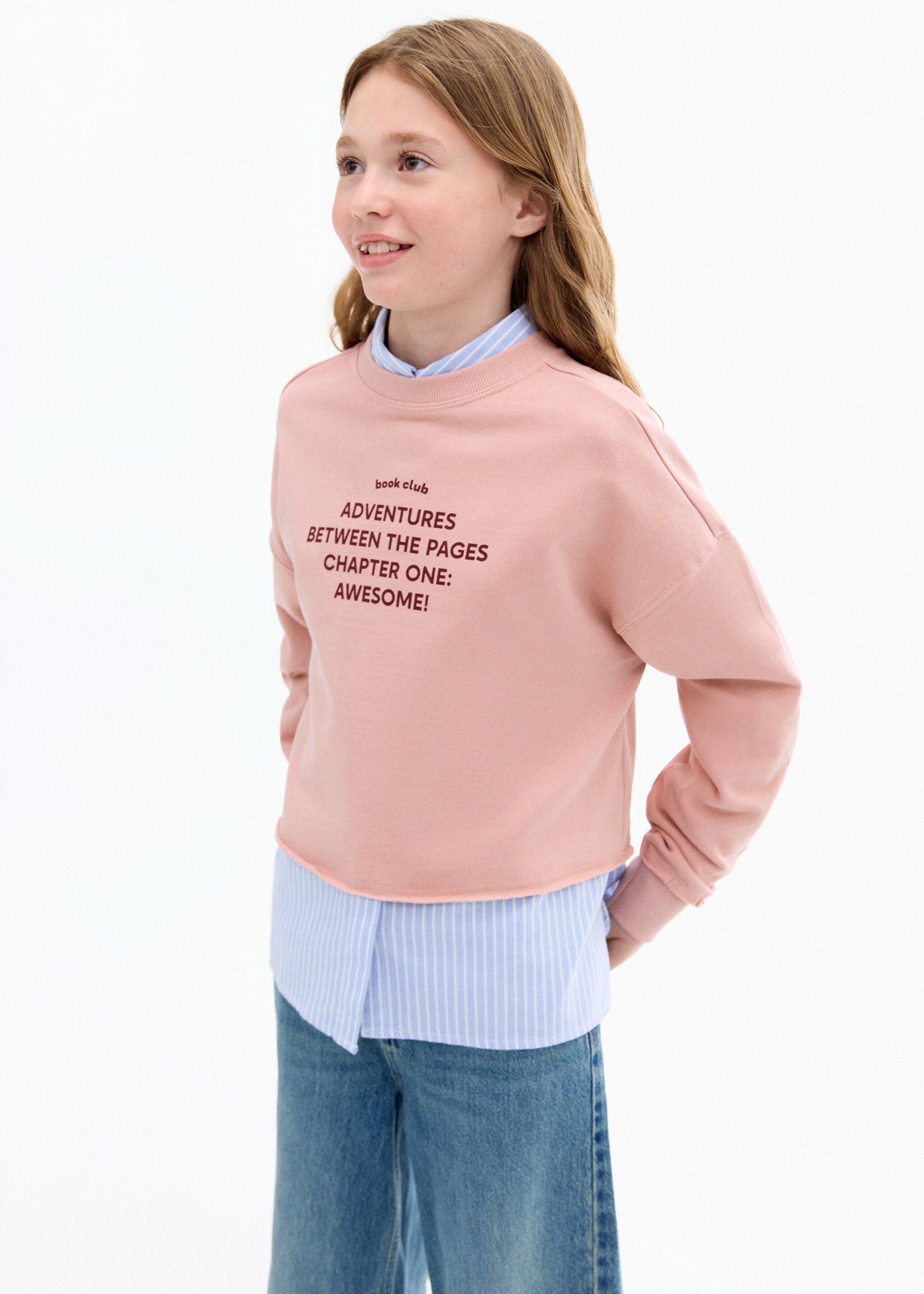 Dessuadora missatge estampat - Pla mig