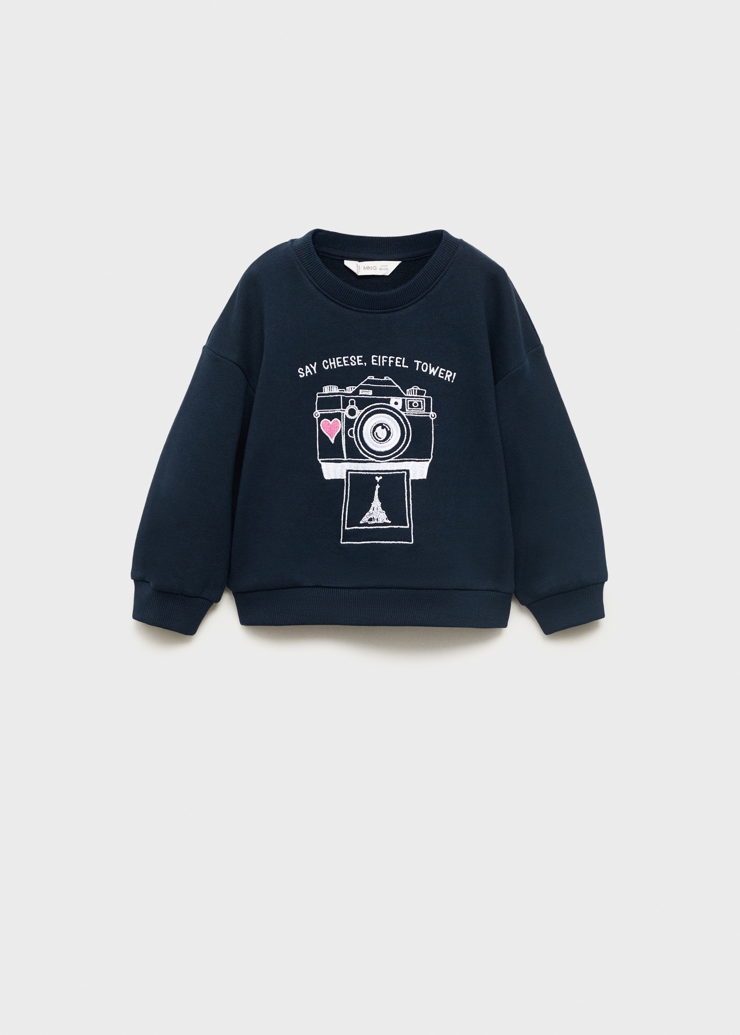 Embroidered drawing sweatshirt - Article without model